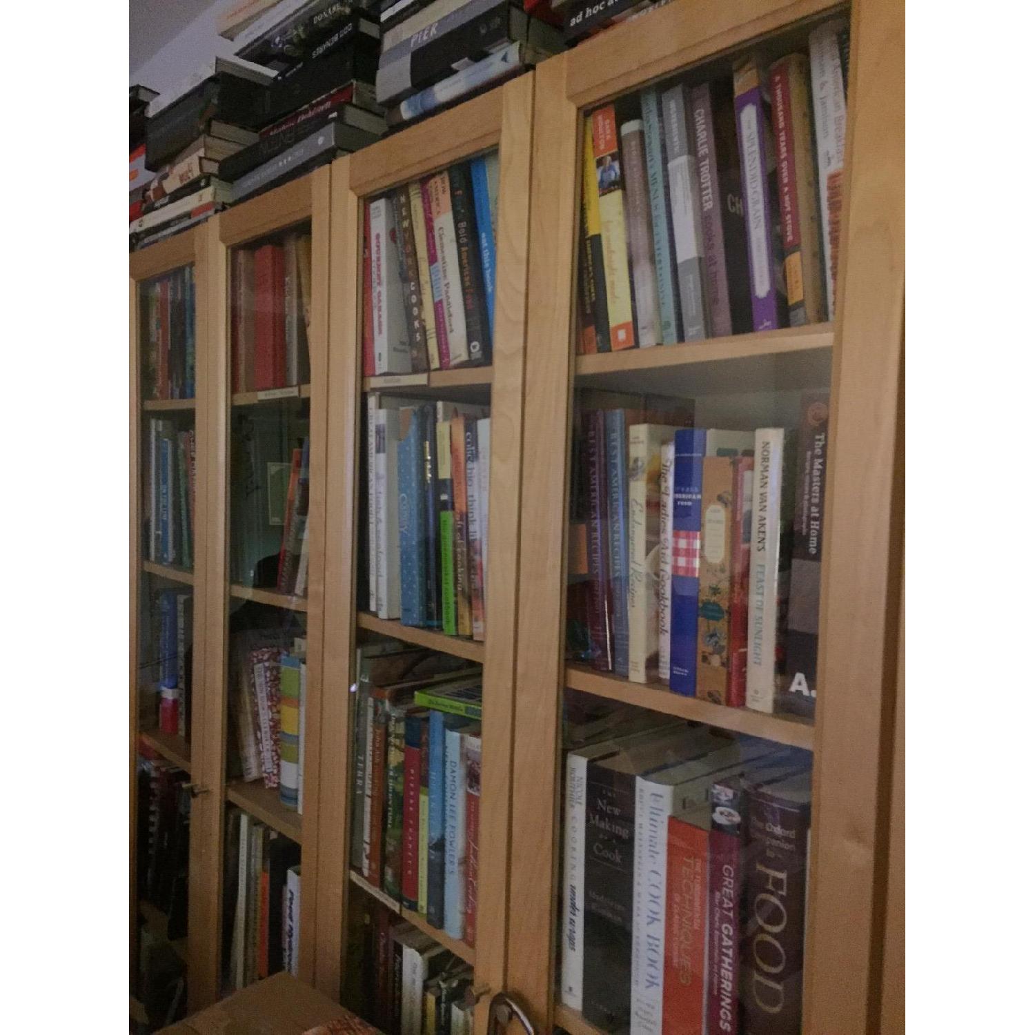 Ikea Billy Bookshelves w/ Glass Doors - image-2