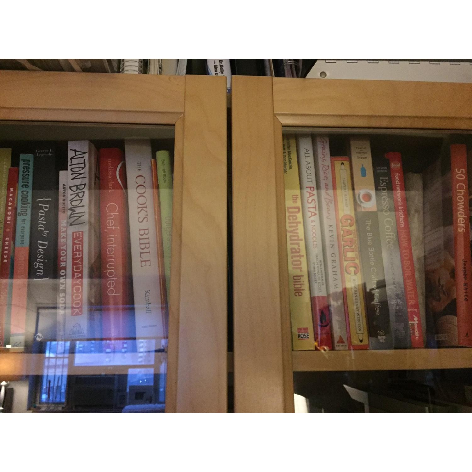 Ikea Billy Bookshelves w/ Glass Doors - image-3