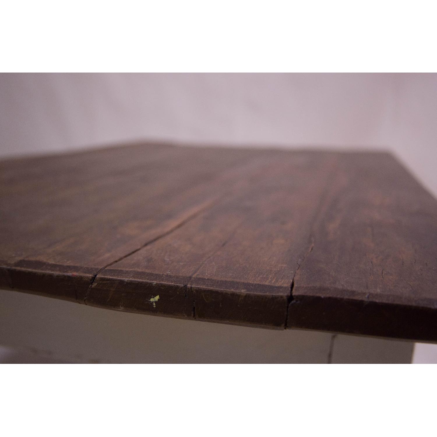 Rustic Wood & White Coffee Table - image-4