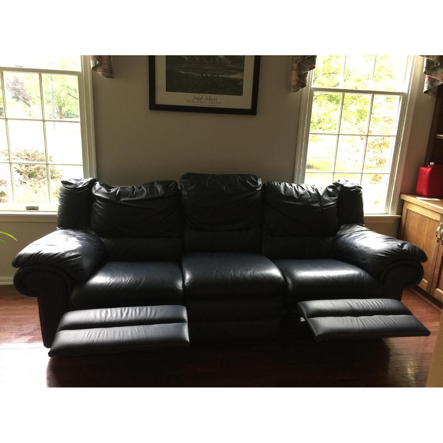 Broyhill Furniture Reclining Leather Sofa - image-2