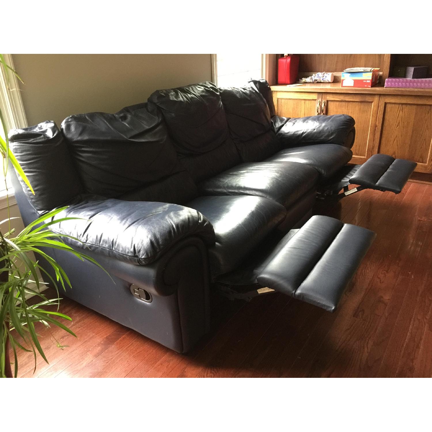 Broyhill Furniture Reclining Leather Sofa - image-3