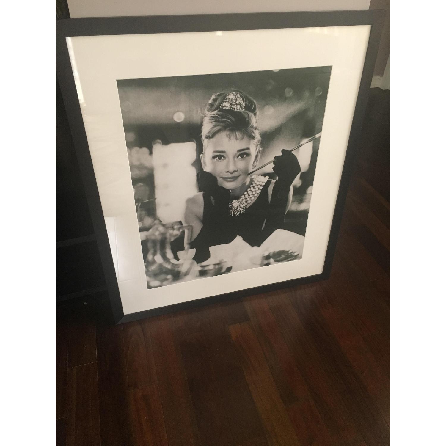 Classic Audrey Hepburn Black & White Photo Print - image-1