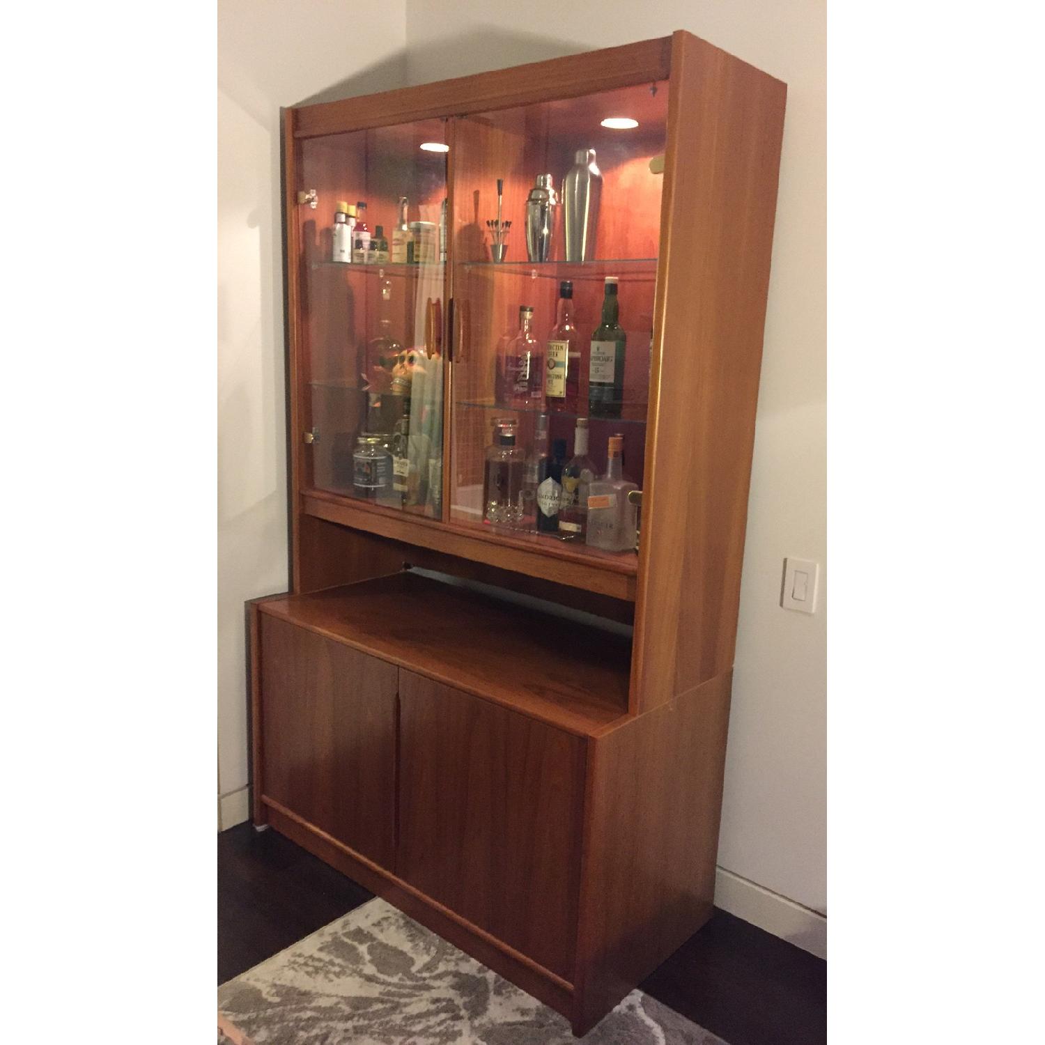 Light-Up Glass-Front Cabinet w/ Storage - image-1