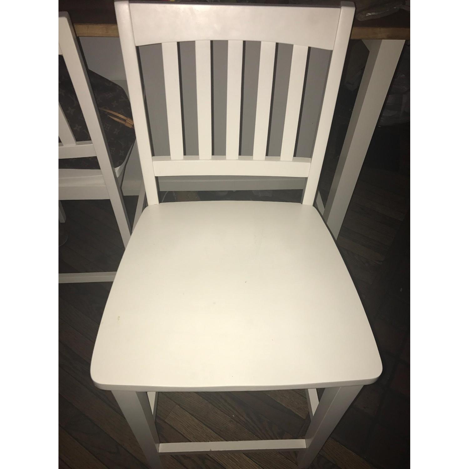 Ikea Stenstorp White Kitchen Island w/ 2 Bar Stools - image-7