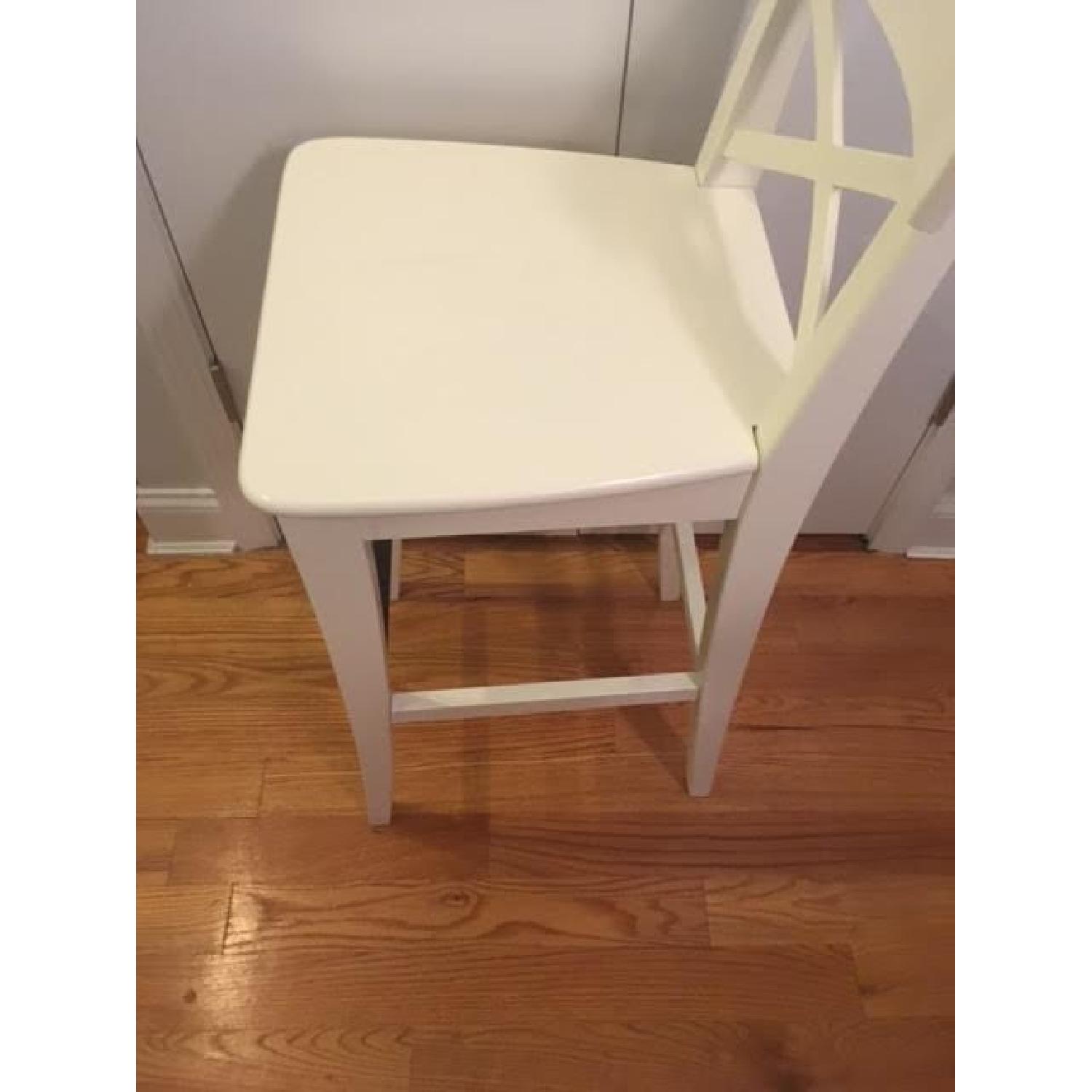 Ikea Ingolf Bar Stools w/ Backrest in White - image-8