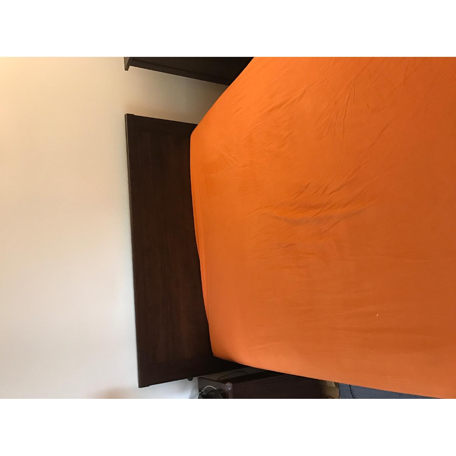 Ikea Brusali Bed Frame w/ 4 Storage Boxes in Brown & Lury - image-1