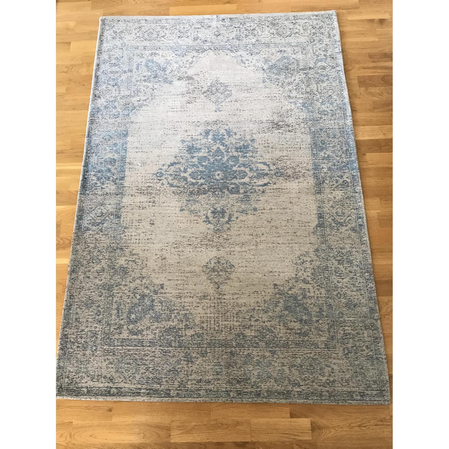 John Lewis Blue Vintage Aesthetic Flat-Weave Rug - image-1