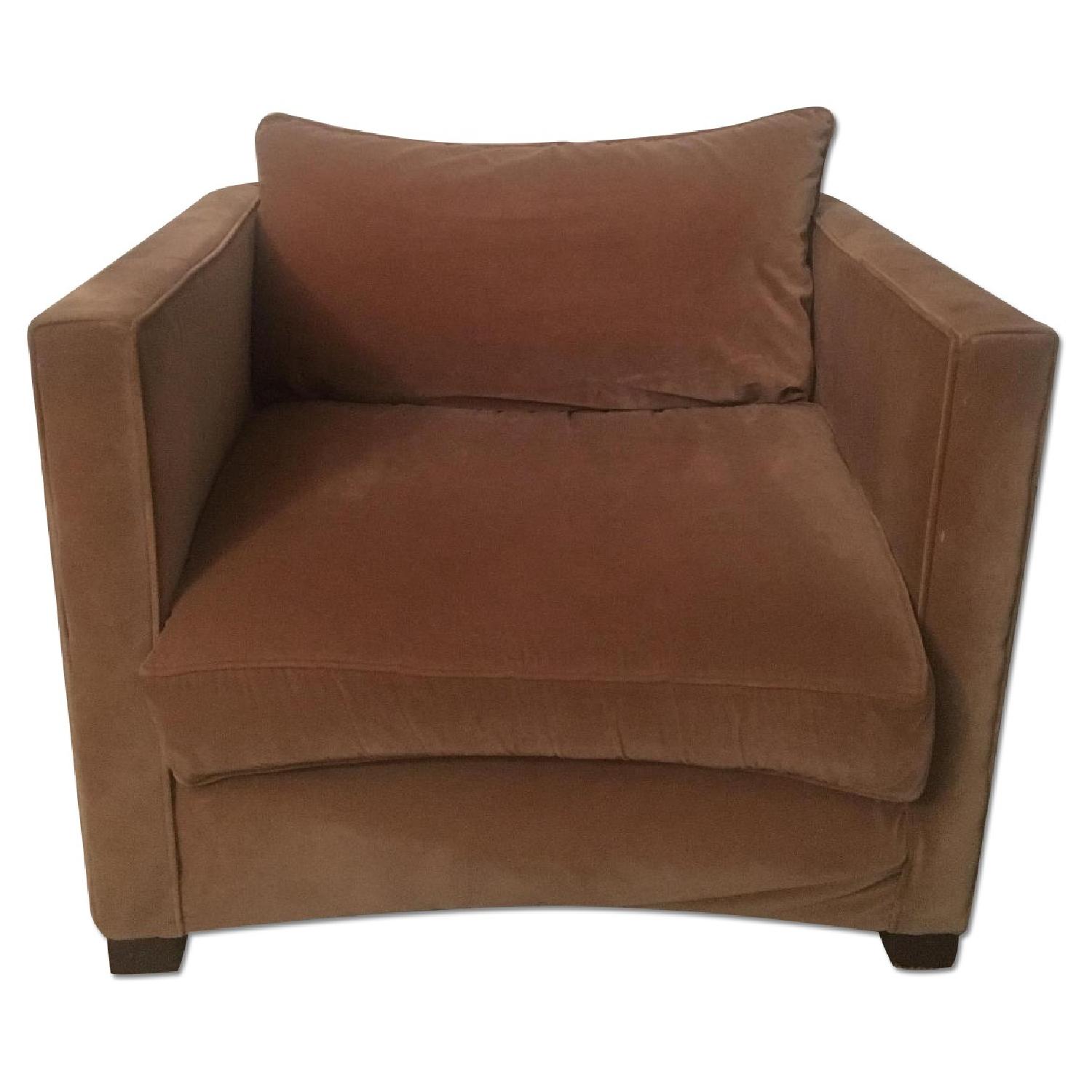 Beige Microfiber Armchair