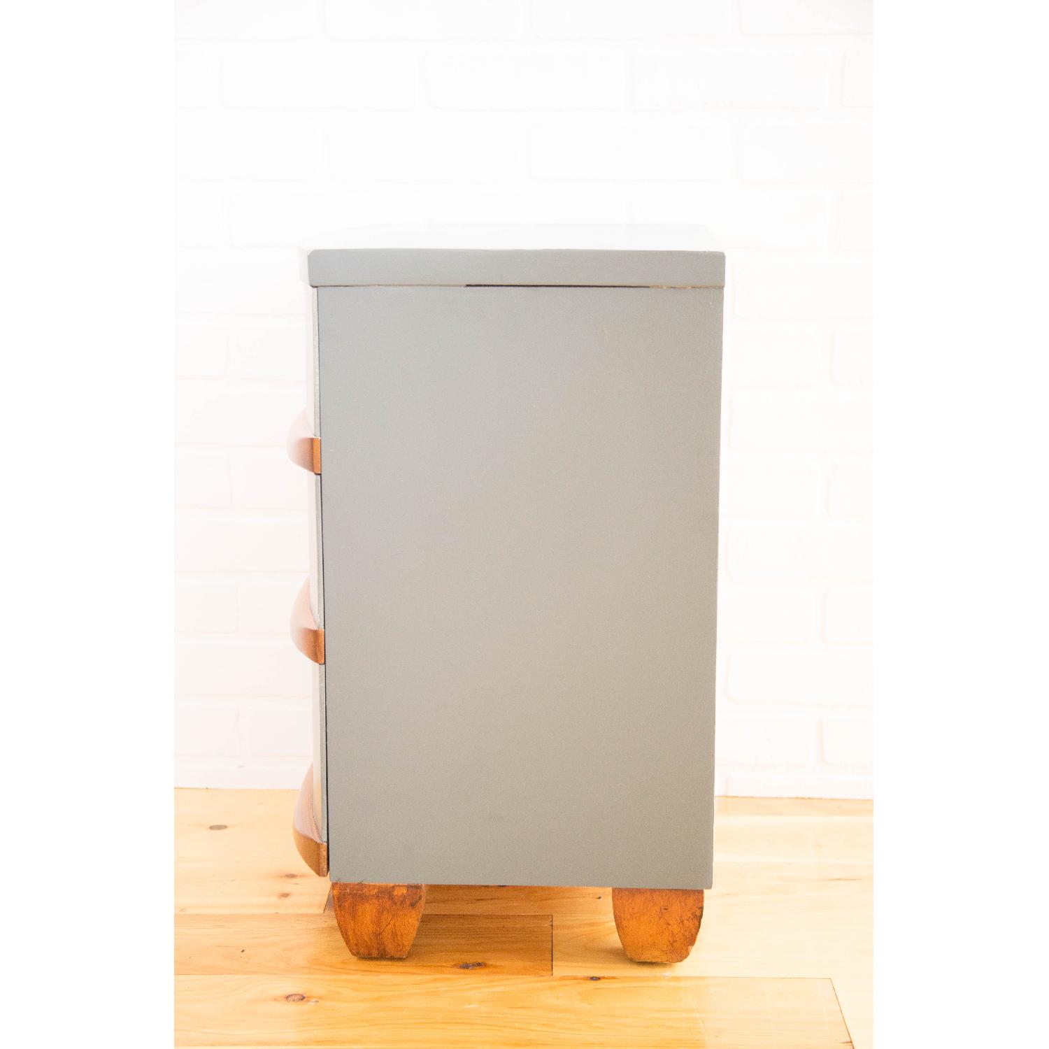 Mid Century Modern Grey Painted Nightstand - image-2