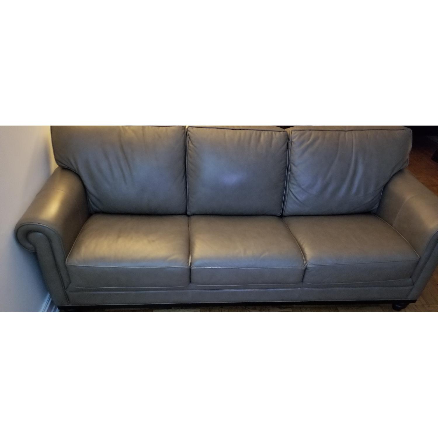 Macy's Martha Stewart Bradyn Leather sofa - image-1