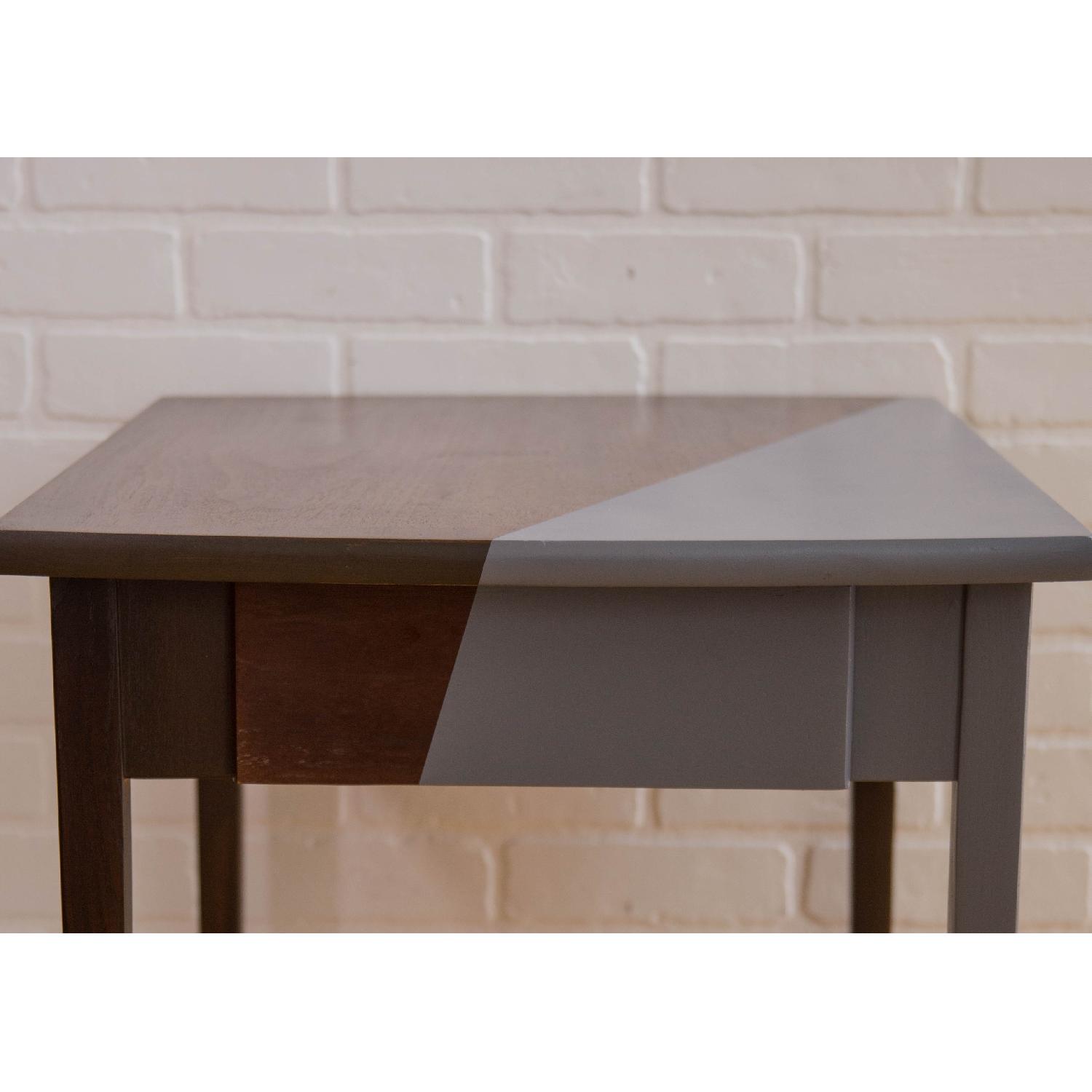 Mid Century Modern Grey Painted Side Table - image-4