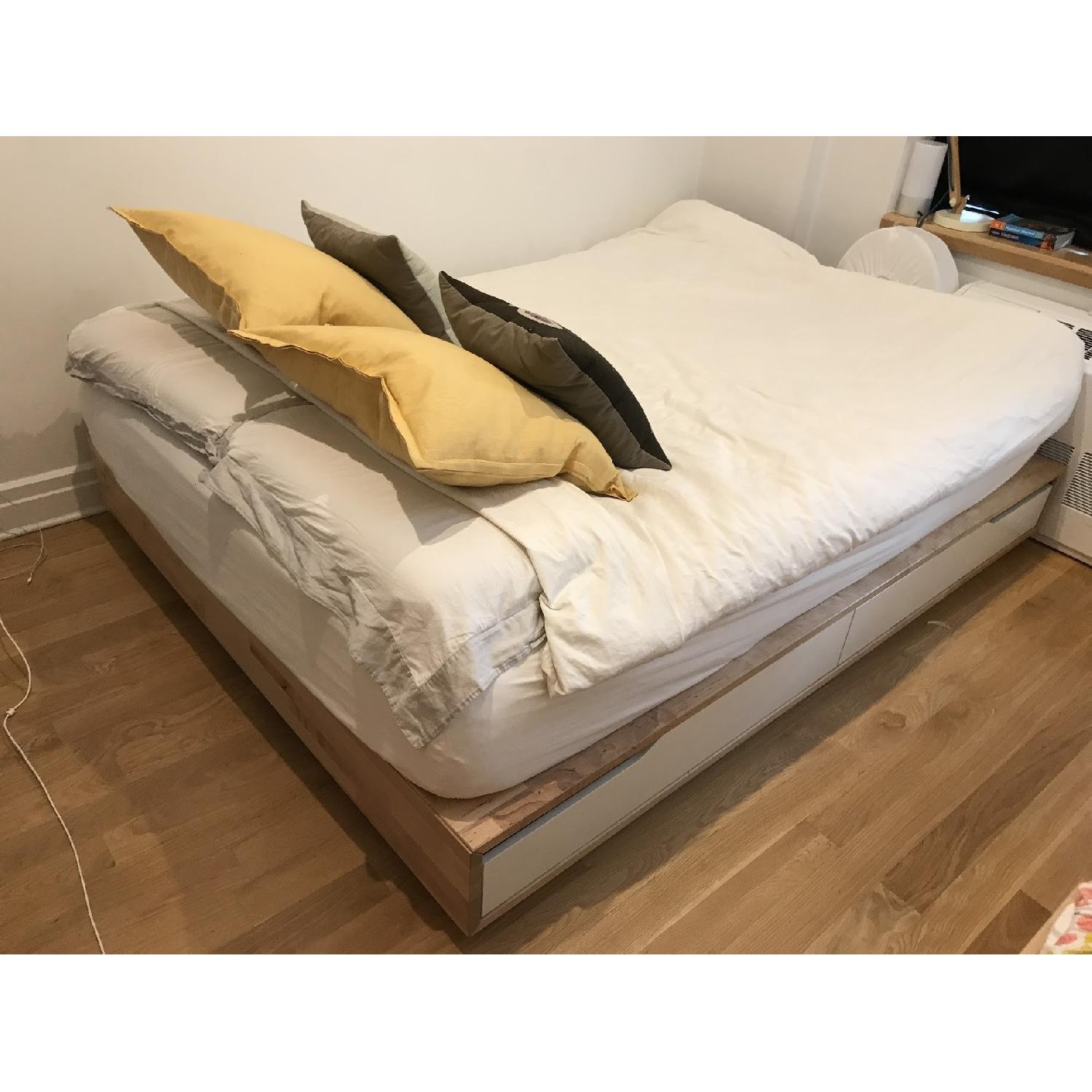 Ikea Mandal Queen Bed w/ Storage AptDeco