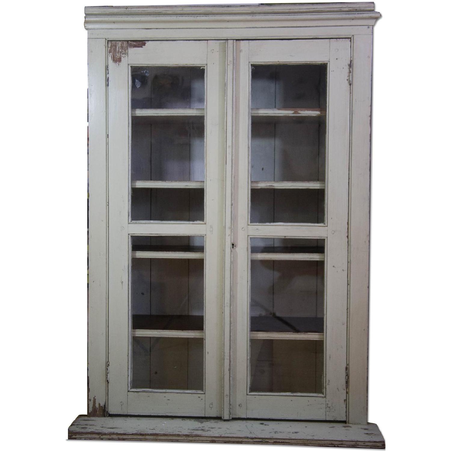 Vintage Farmhouse Bookcase in Creamy White AptDeco