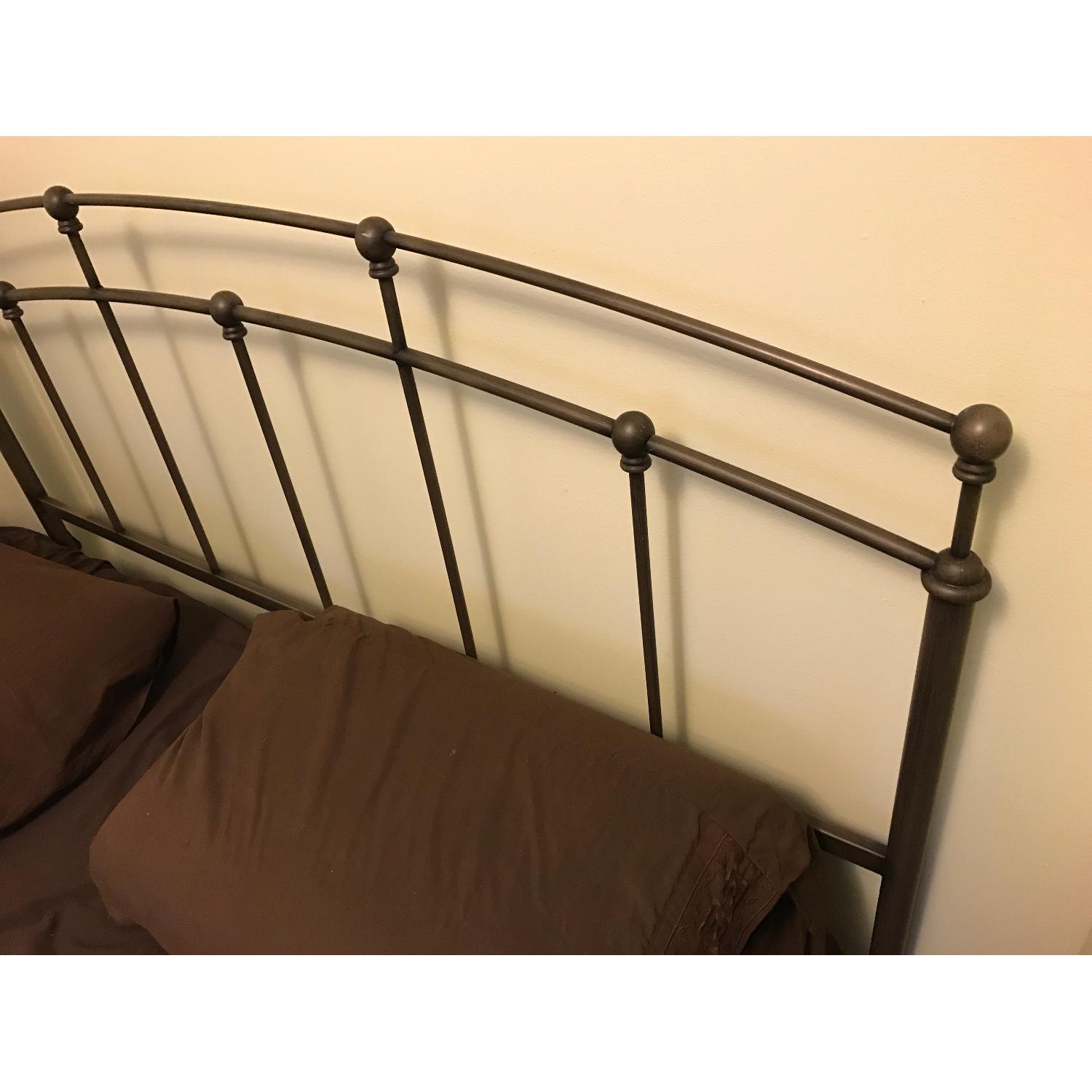 Raymour & Flanigan Fenton Wrought Iron Queen Bed AptDeco