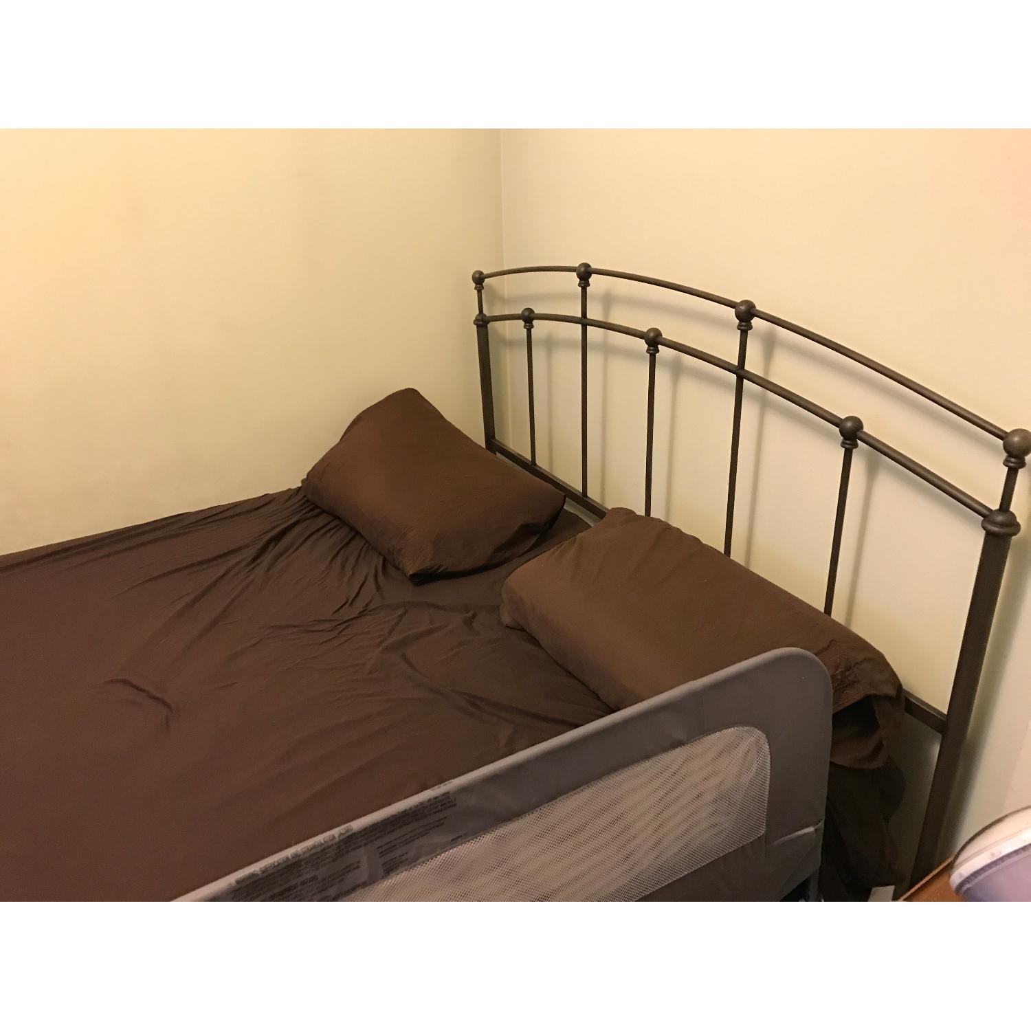 Raymour & Flanigan Fenton Wrought Iron Queen Bed AptDeco