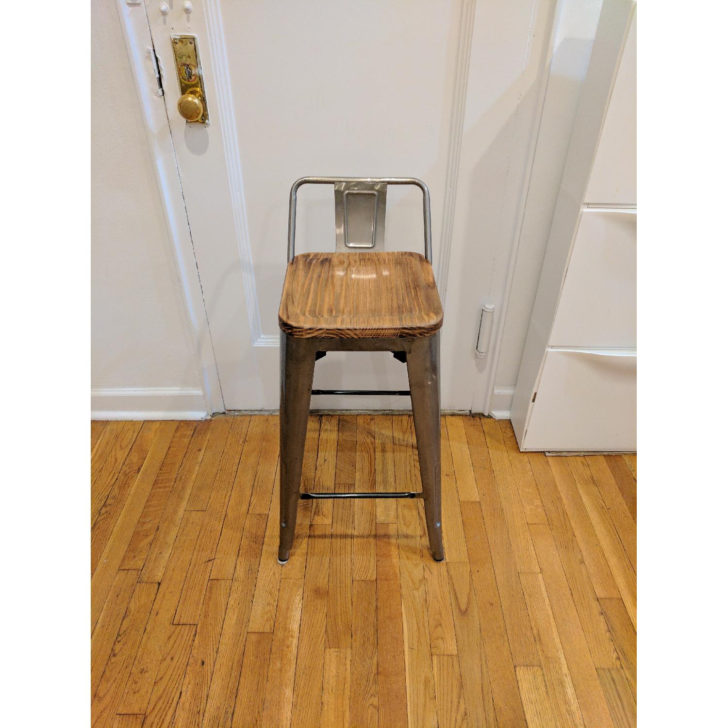 Industrial Style Low-Back Bar Stools - image-1