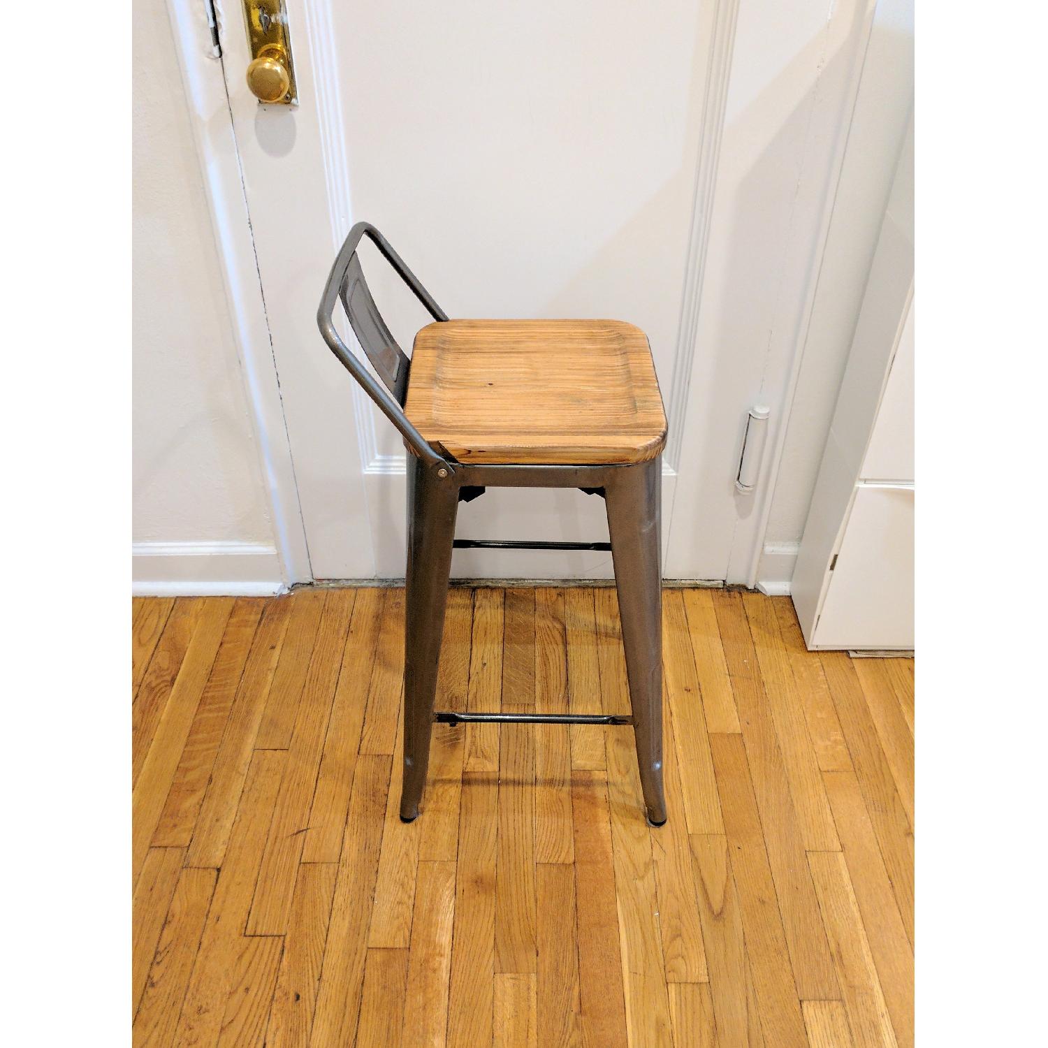 Industrial Style Low-Back Bar Stools - image-2