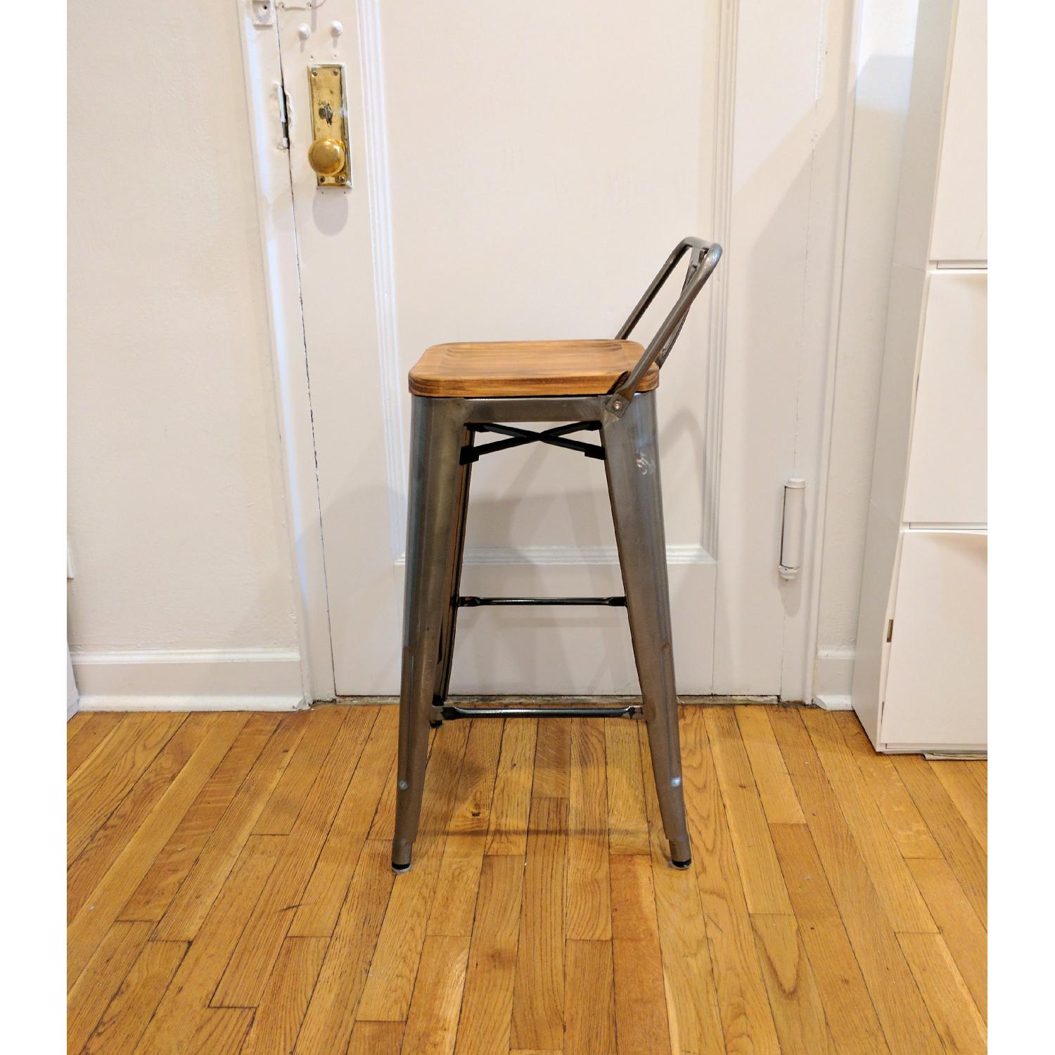 Industrial Style Low-Back Bar Stools - image-3