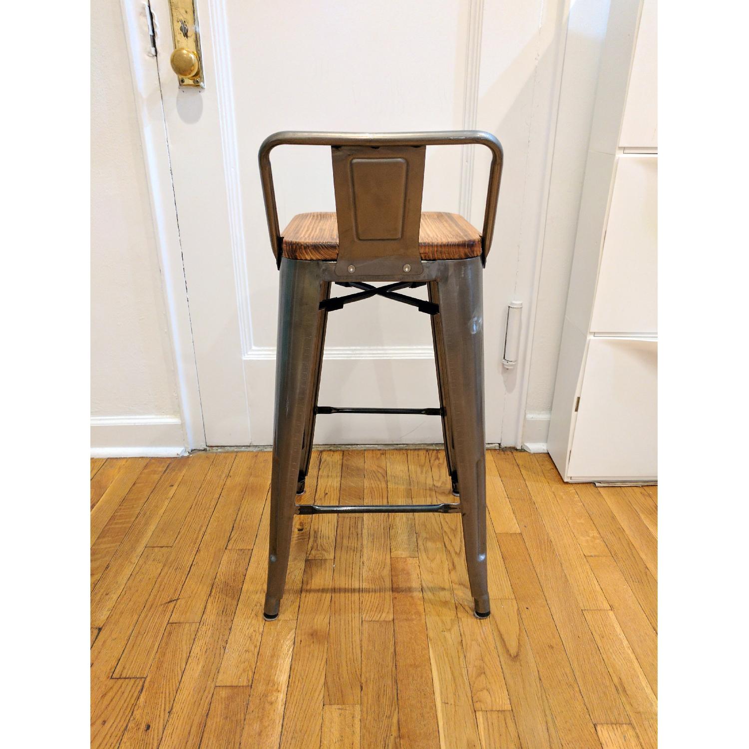 Industrial Style Low-Back Bar Stools - image-4