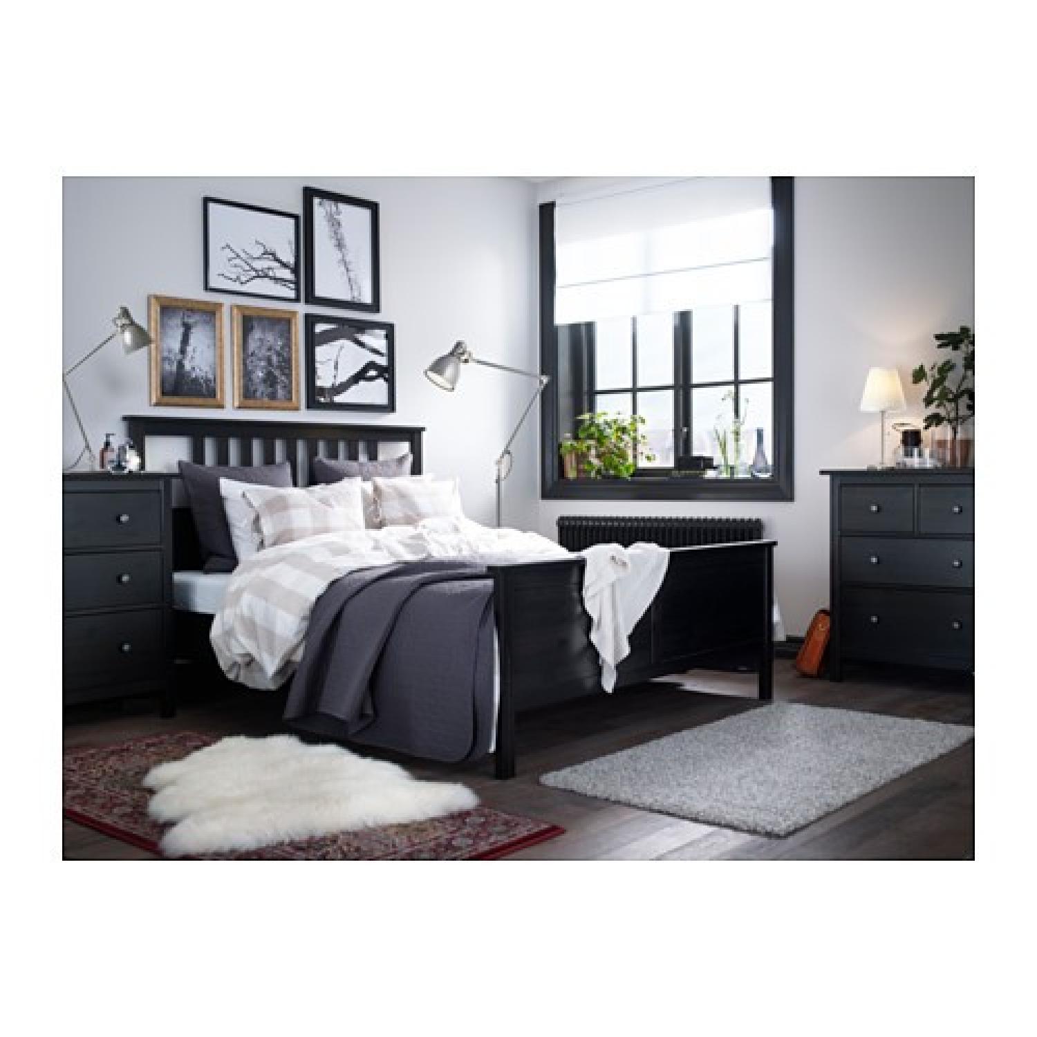 Ikea King Size Bed Frame in Black-Brown - image-2