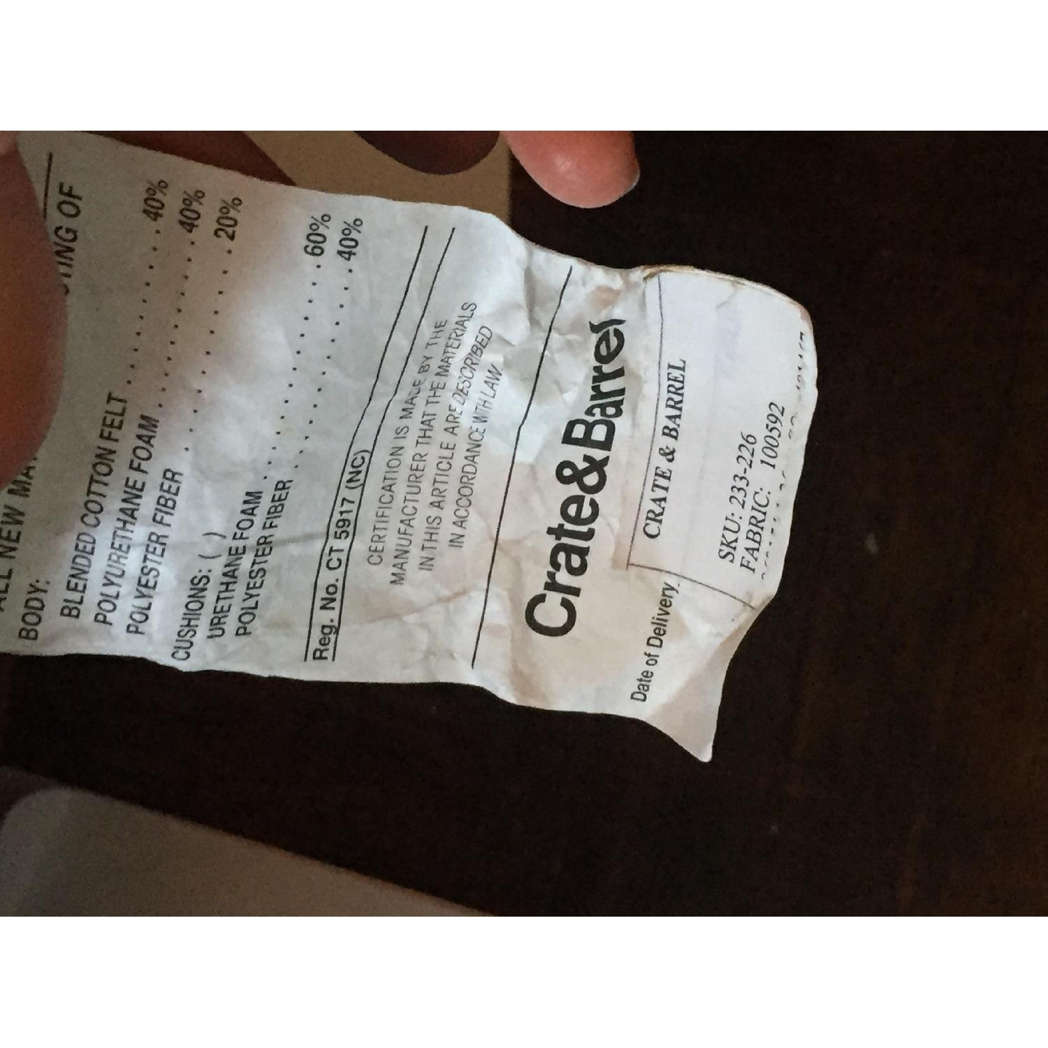 Crate & Barrel Tufted Armless Sofa - image-2