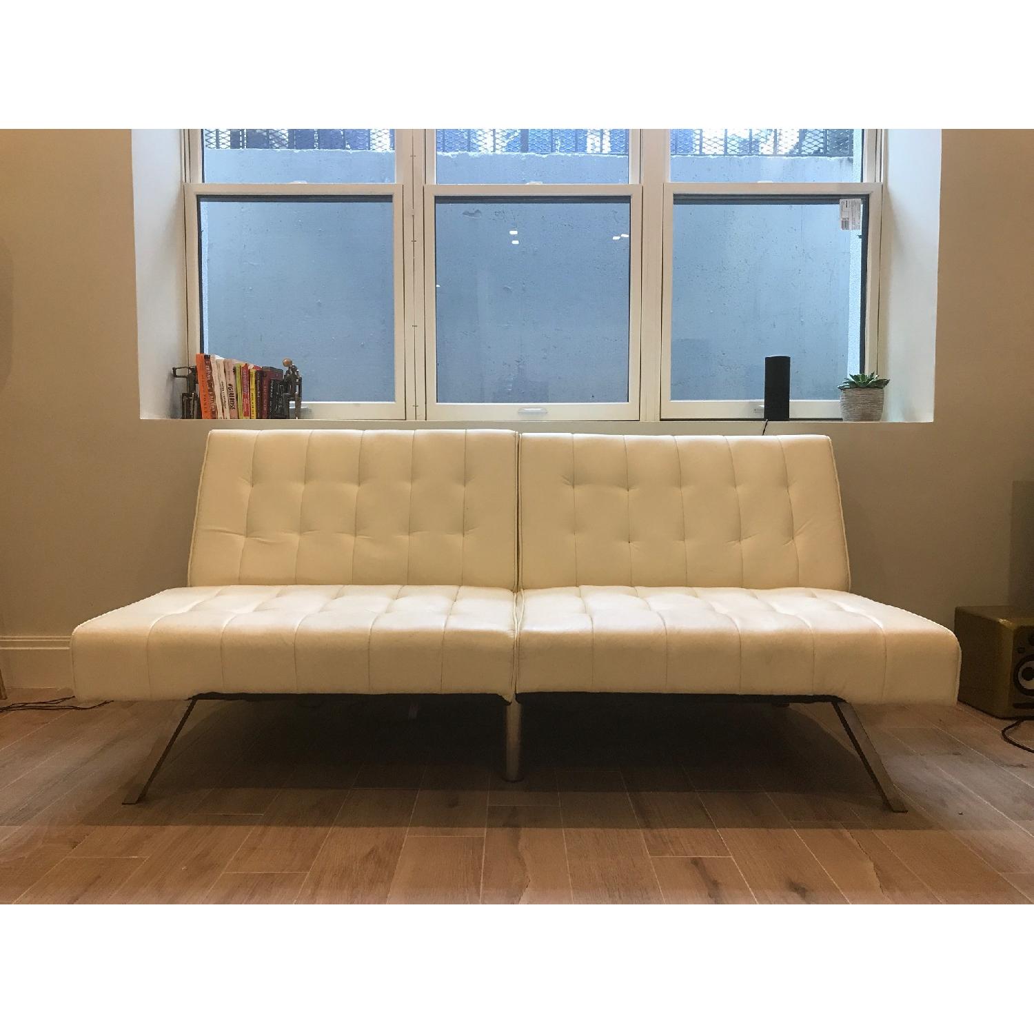 White futon sofa bed