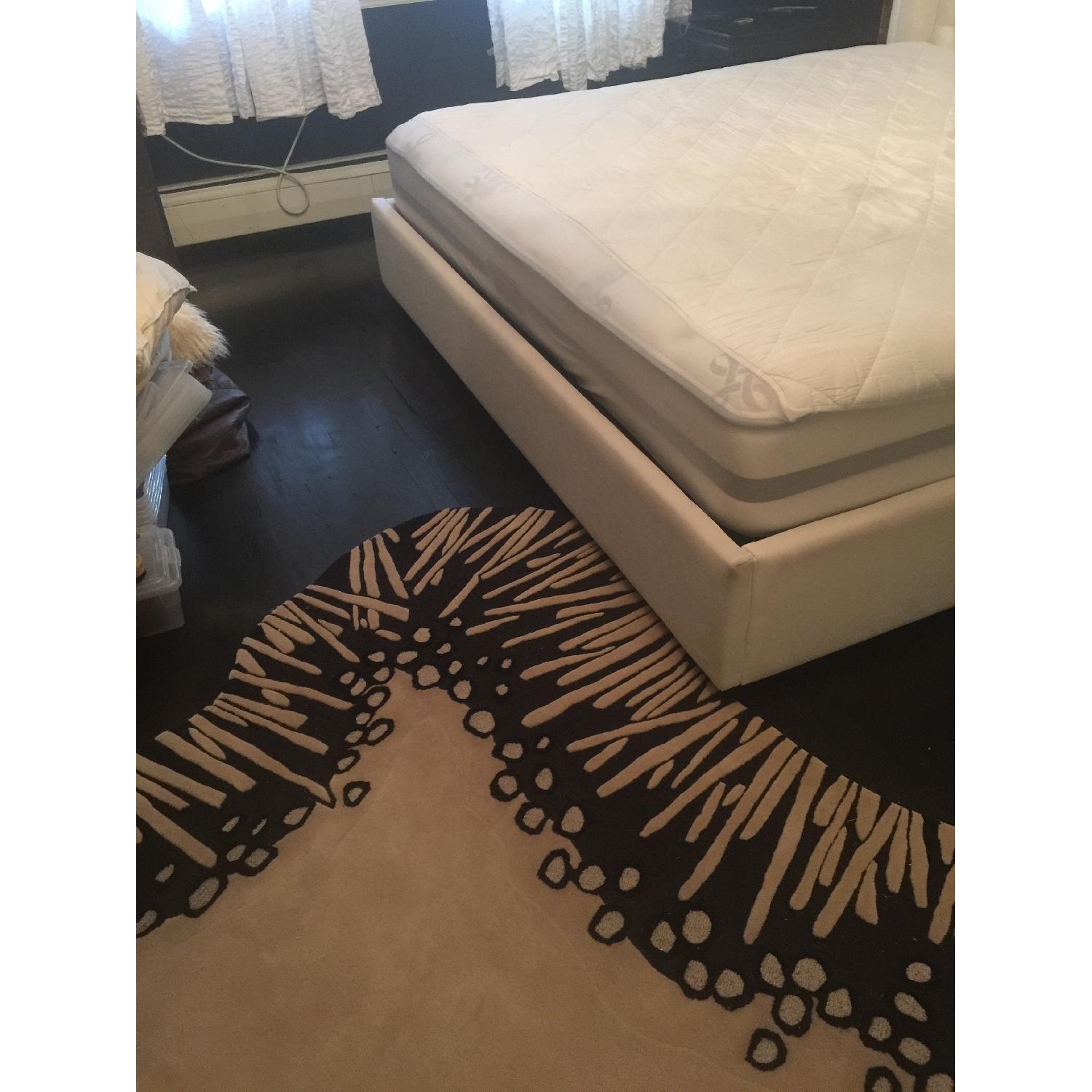 Restoration Hardware White Velvet Tufted King Sized Bed - image-5