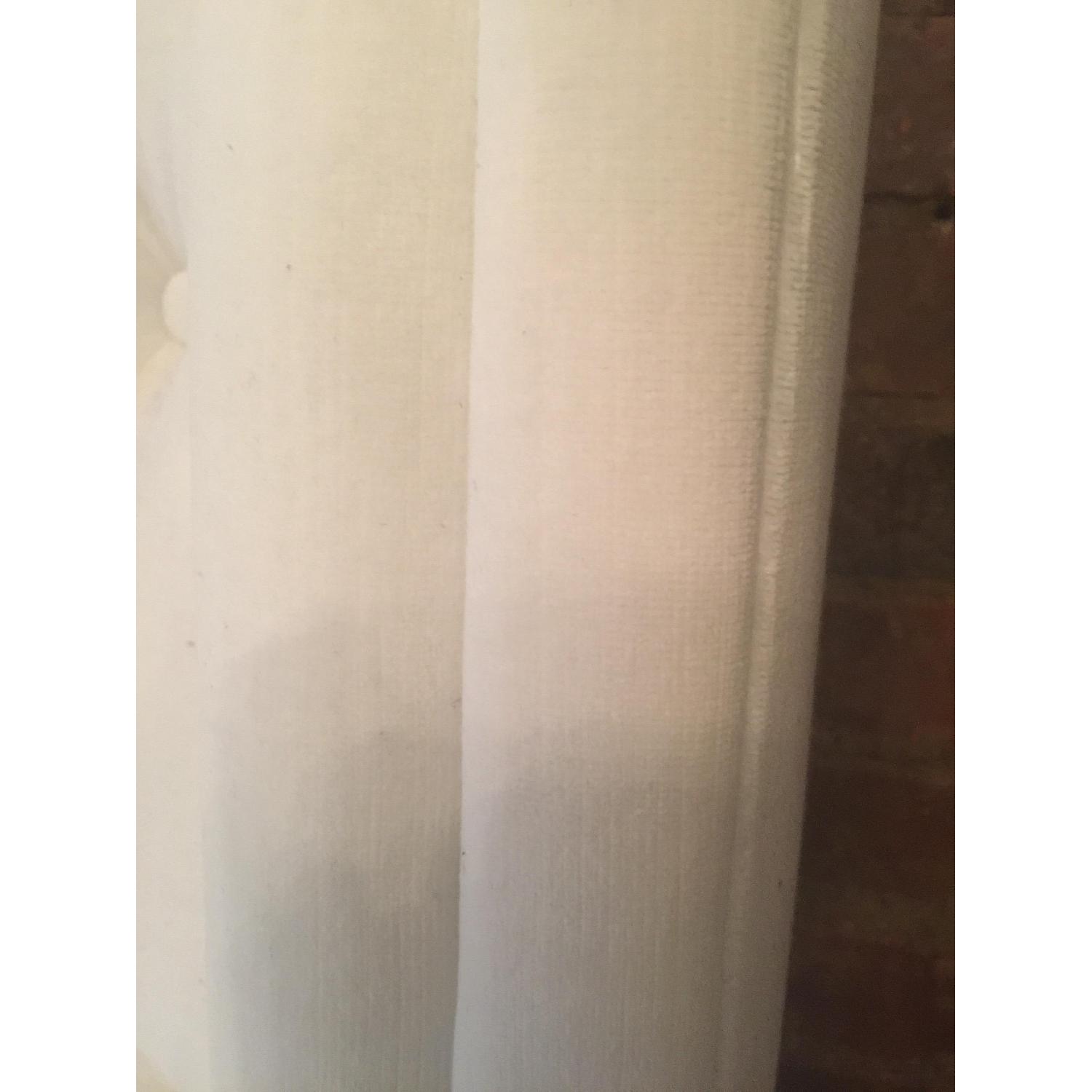 Restoration Hardware White Velvet Tufted King Sized Bed - image-6