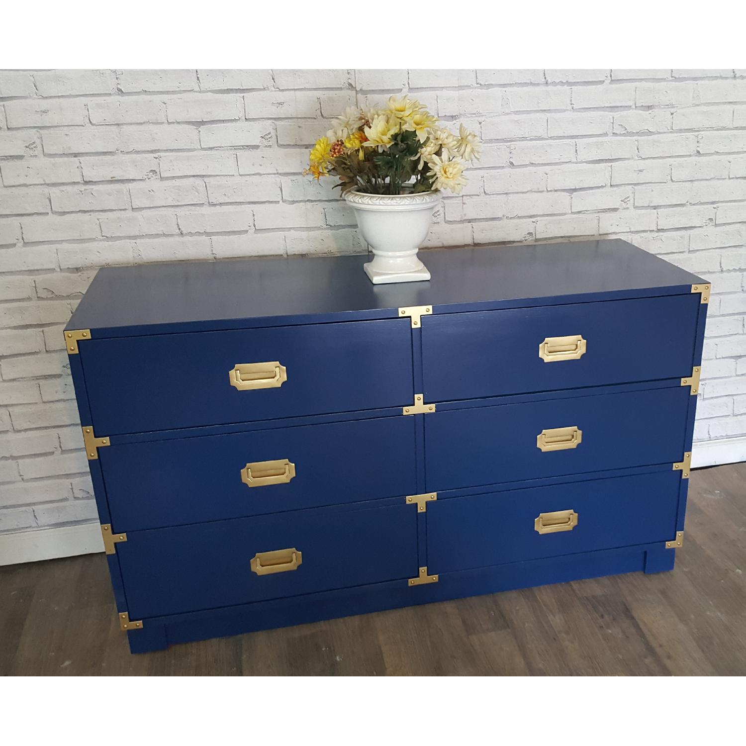 Dixie Mid Century Modern Navy Blue Campaign Dresser AptDeco