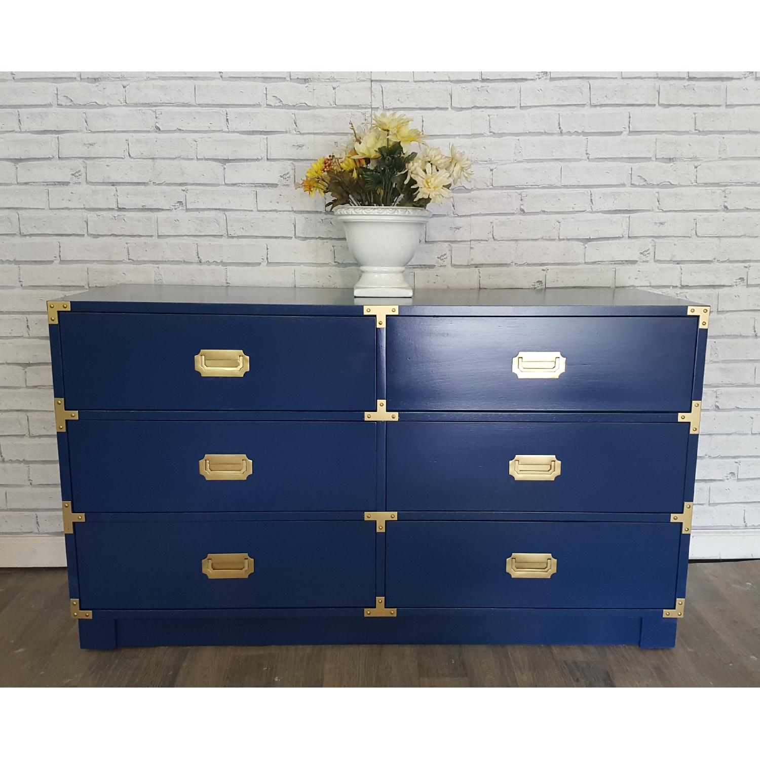 Dixie Mid Century Modern Navy Blue Campaign Dresser AptDeco