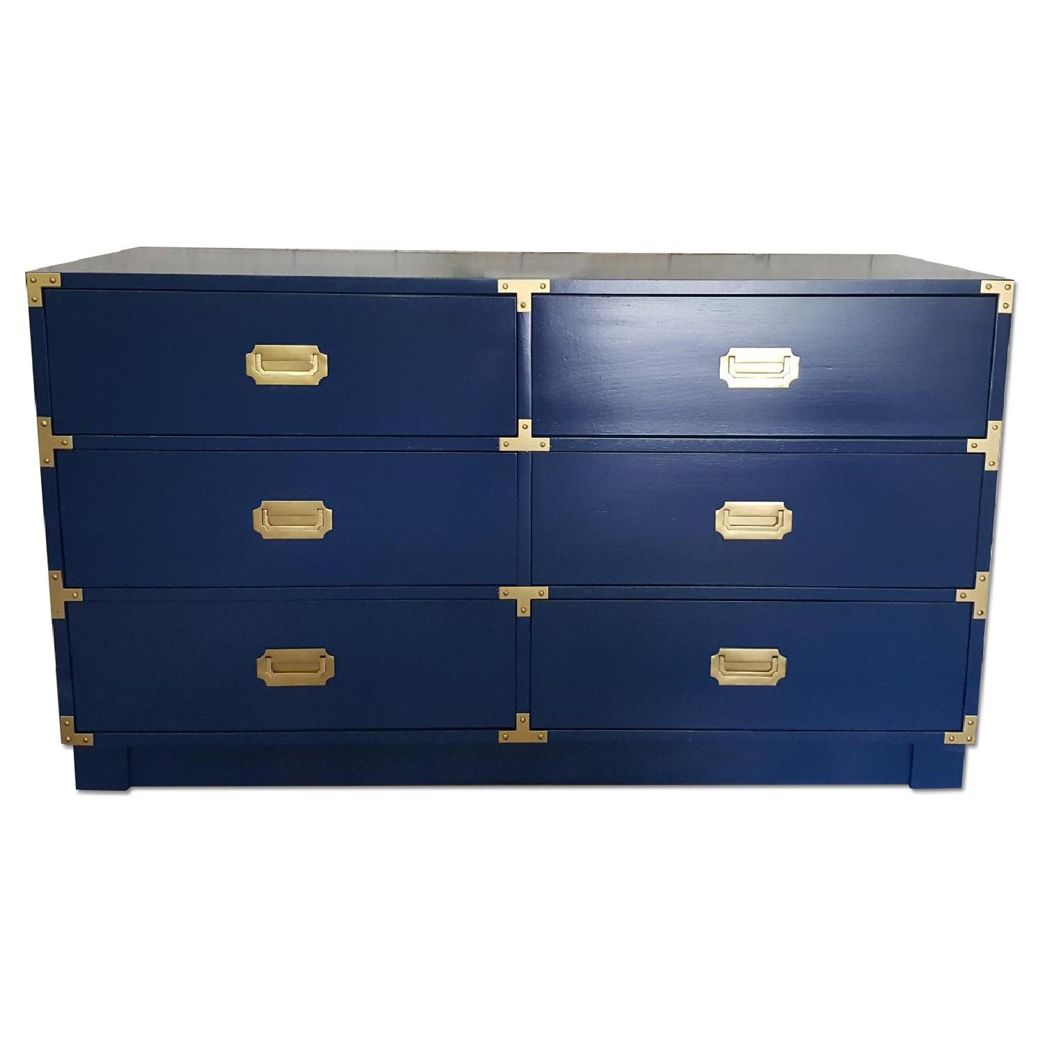 Dixie Mid Century Modern Navy Blue Campaign Dresser AptDeco