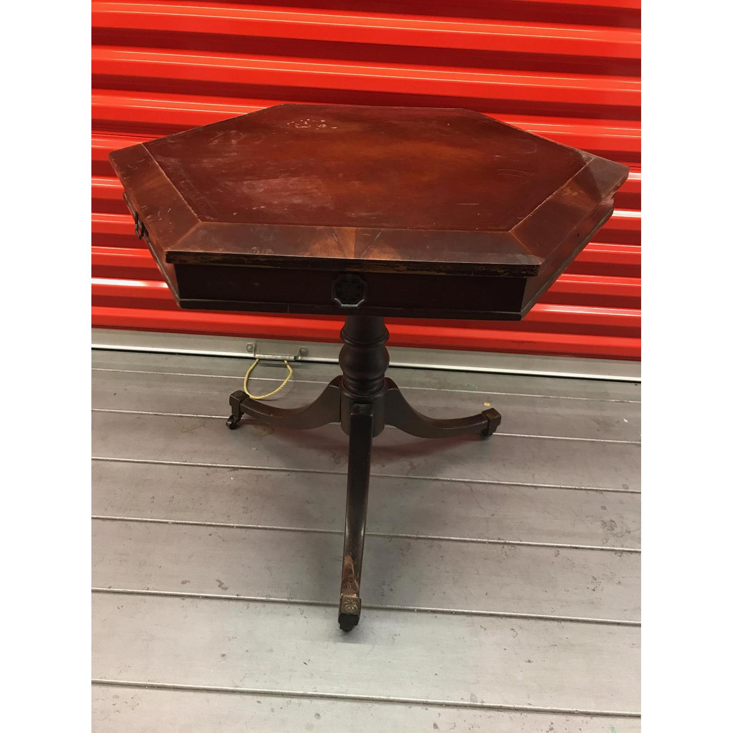 Solid Wood Drum Table - image-1