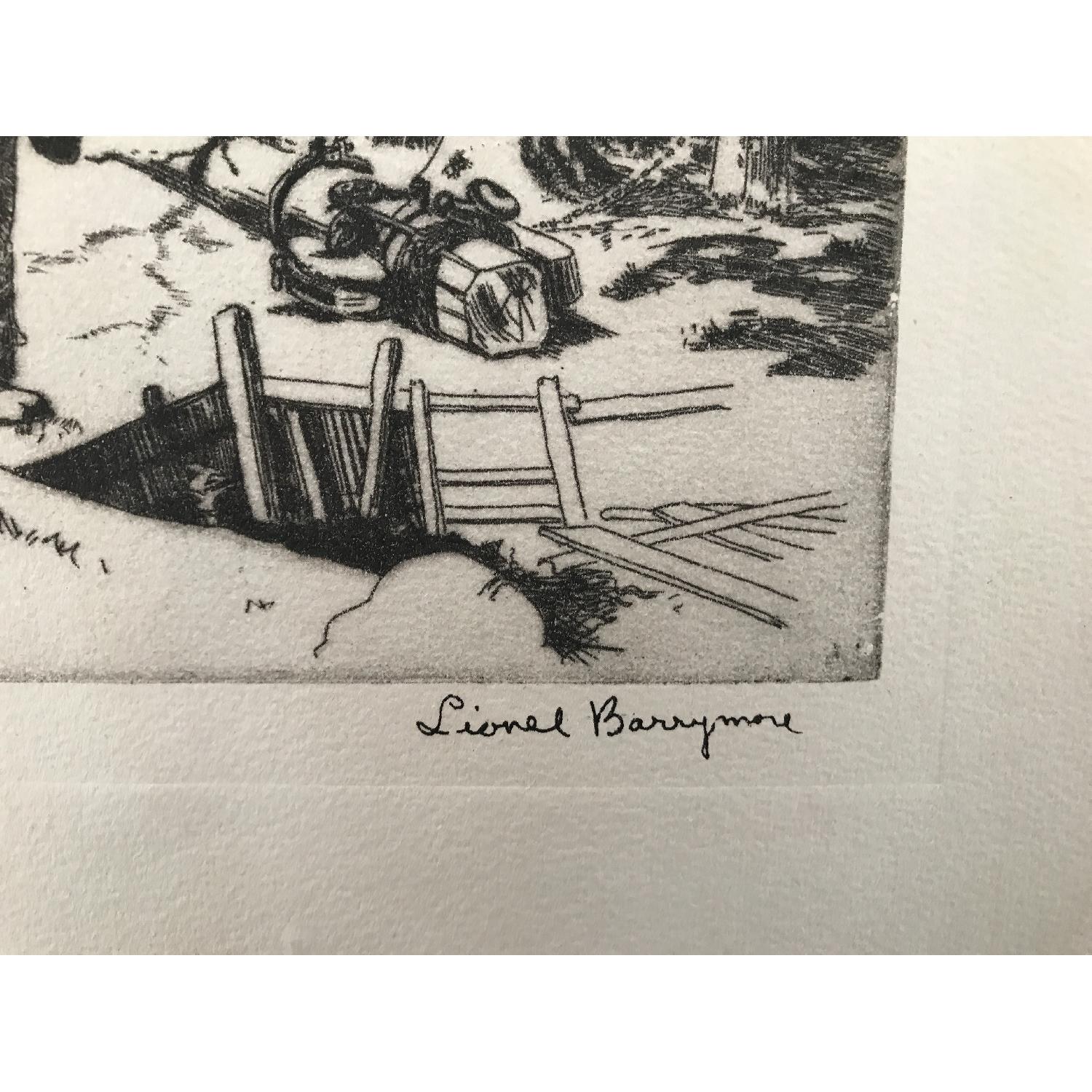 Lionel Barrymore Unframed Etching - Point Magoo - image-1