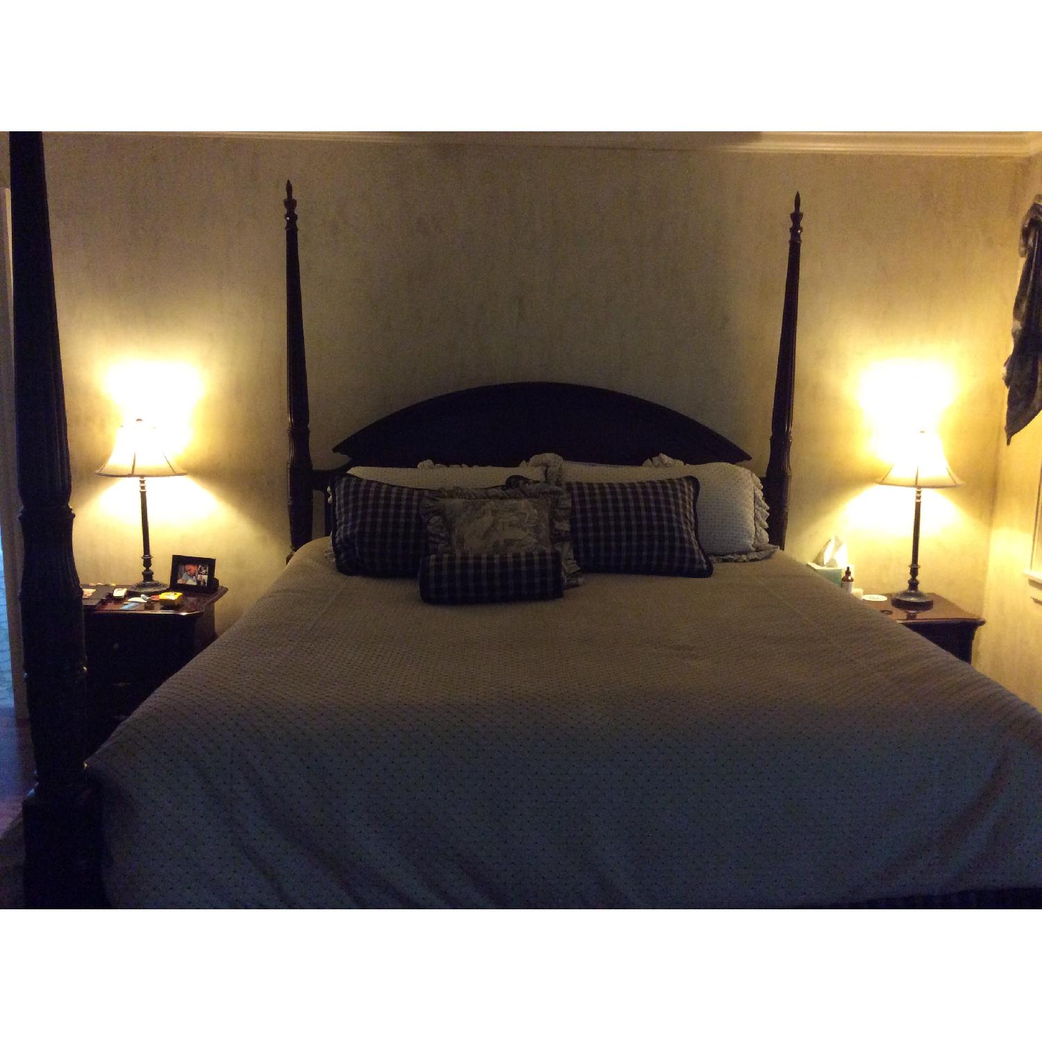 King Size Cherry Wood Bed - image-1