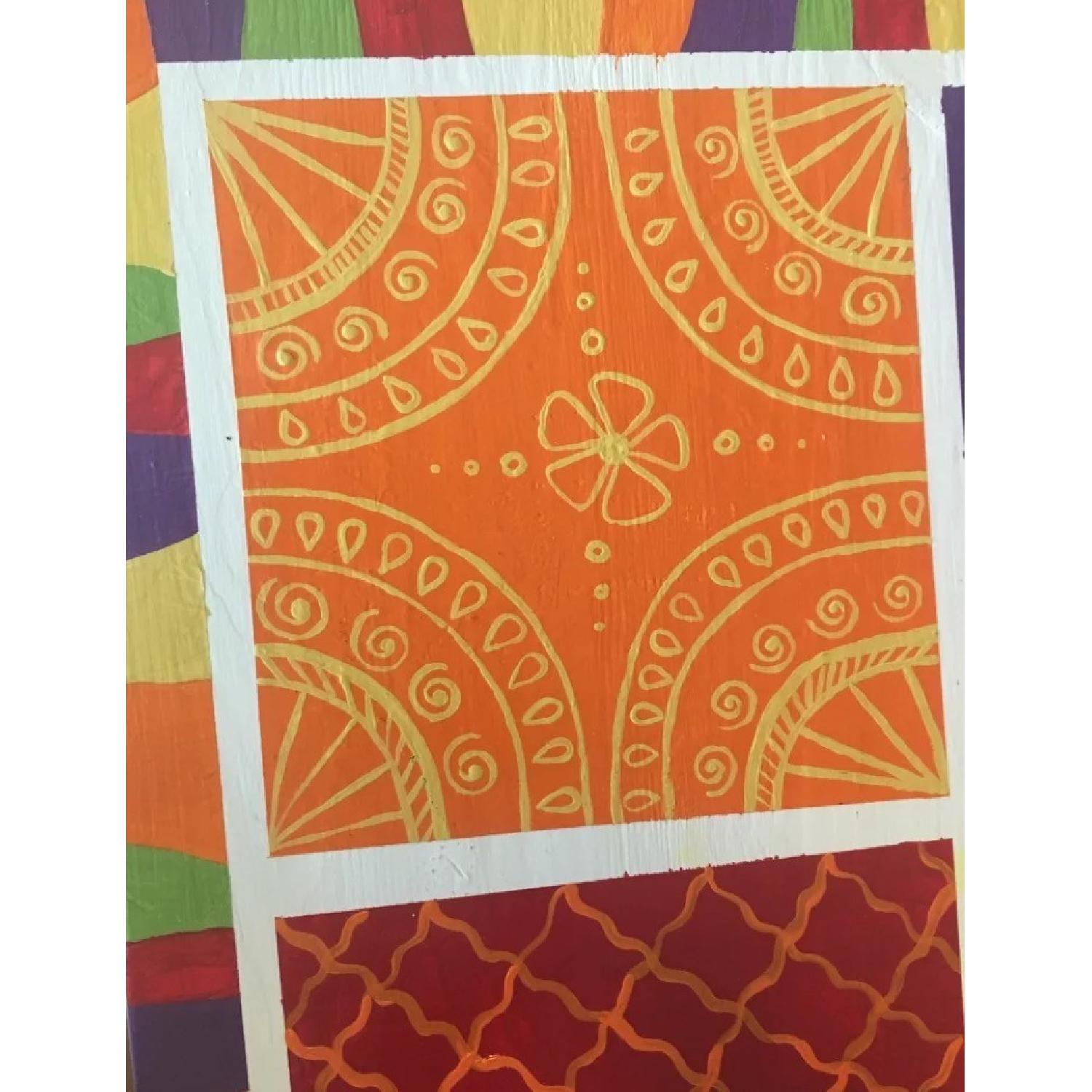 Ikea Hand Painted Dining Table w/ 4 Chairs - image-8