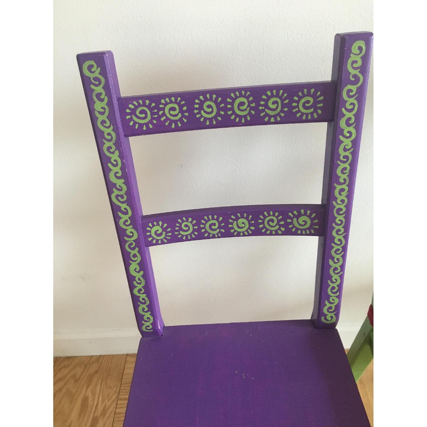 Ikea Hand Painted Dining Table w/ 4 Chairs - image-13