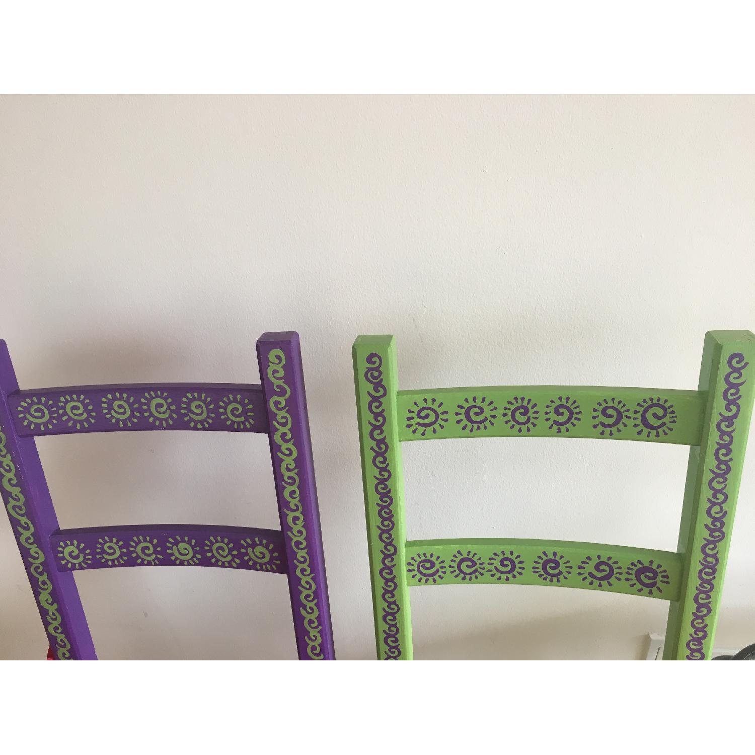 Ikea Hand Painted Dining Table w/ 4 Chairs - image-14