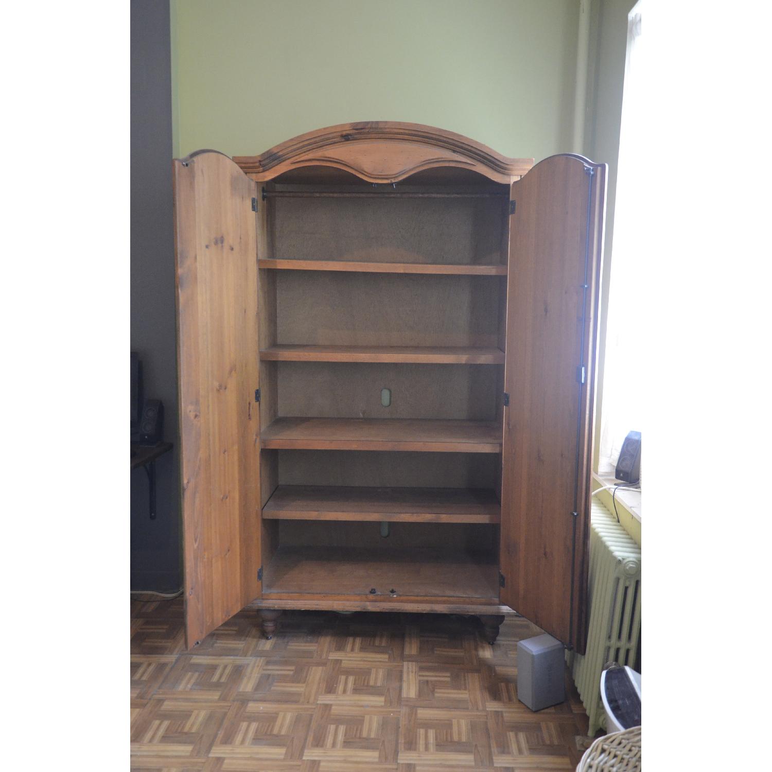 Handmade Solid Oak Armoire/Wardrobe - image-1