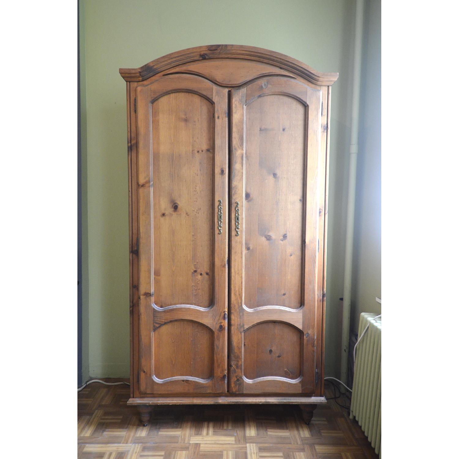 Handmade Solid Oak Armoire/Wardrobe - image-2