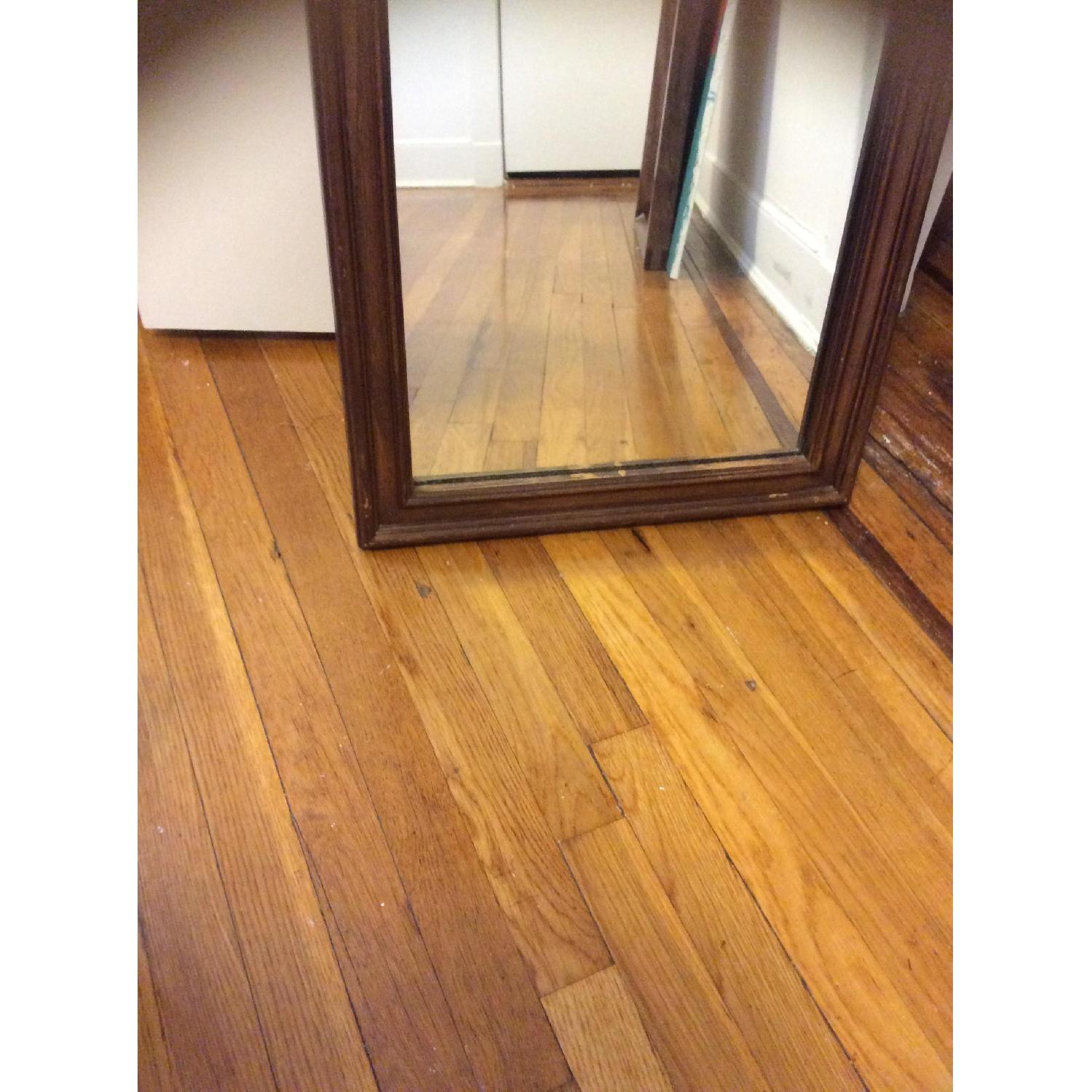 Ethan Allen Rectangular Brown Wooden Framed Mirror - image-3