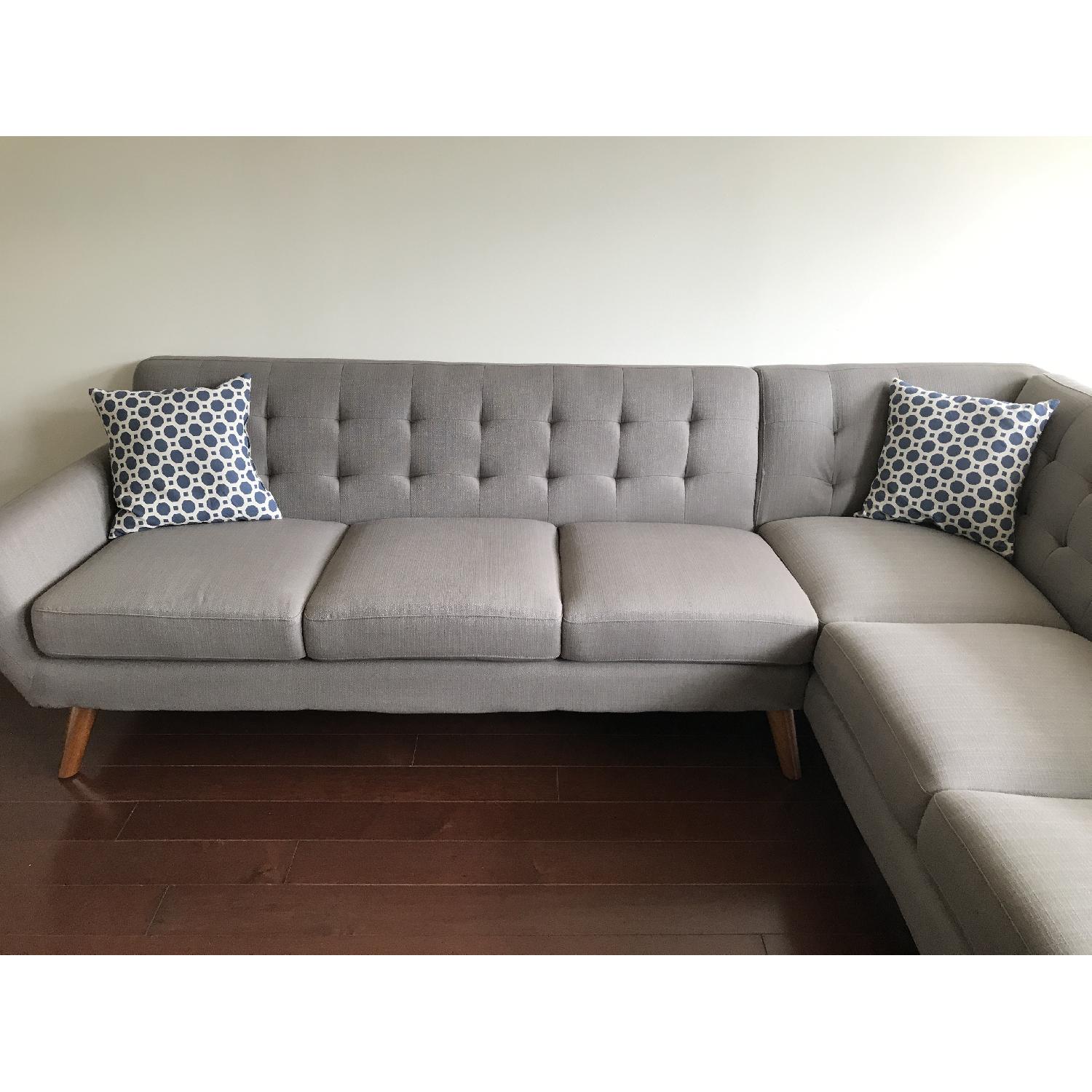 Poundex Bobkona Modern Sectional Sofa in Gray - image-3