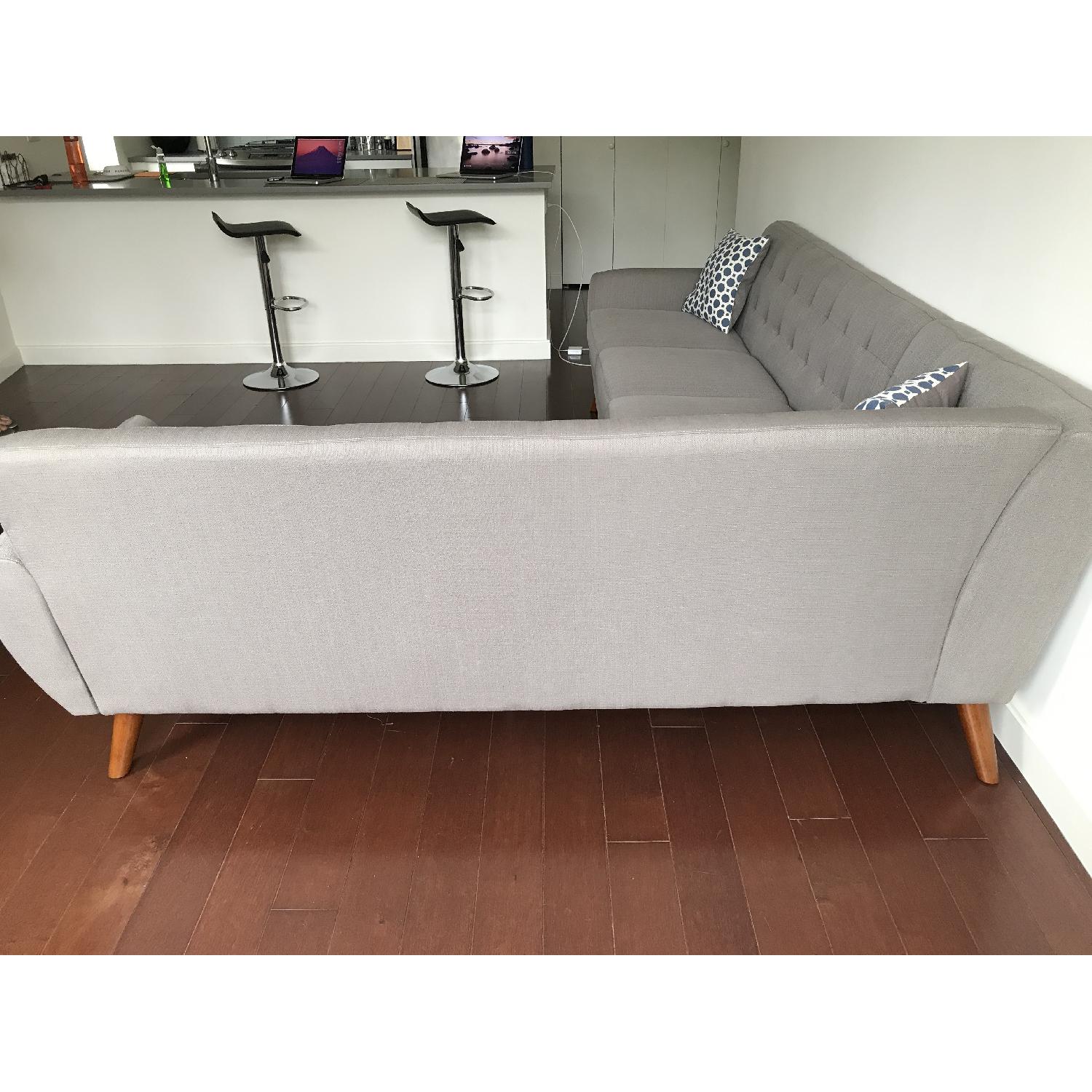 Poundex Bobkona Modern Sectional Sofa in Gray - image-4