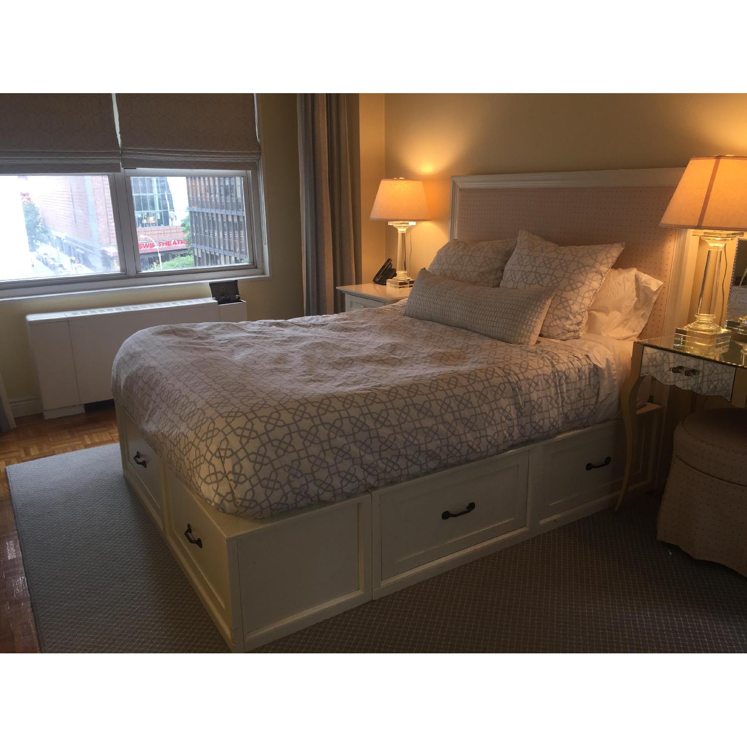 Pottery Barn Stratton Storage Platform Bed w/ Headboard - image-1