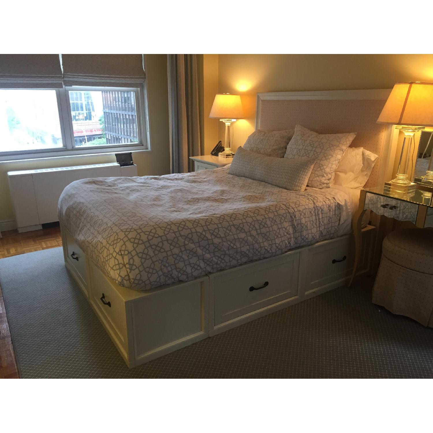 Pottery Barn Stratton Storage Platform Bed w/ Headboard - image-2