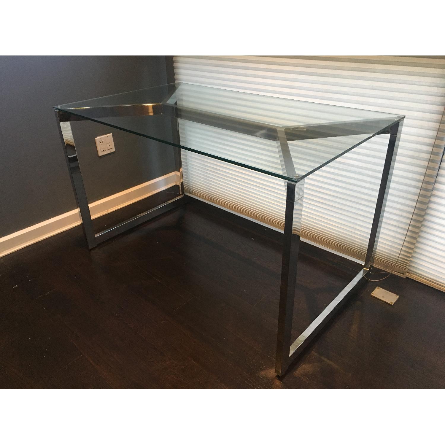 CB2 Tesso Chrome Desk AptDeco
