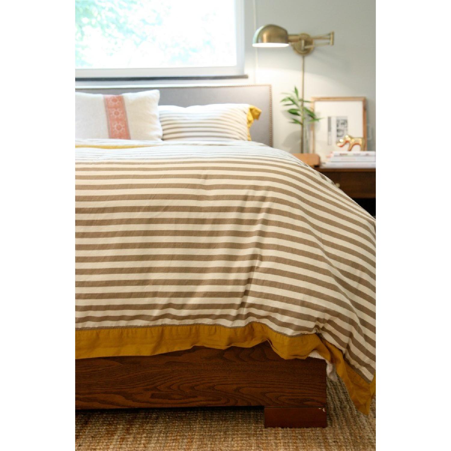 West Elm Full Size Chunky Wood Bed Frame - image-1