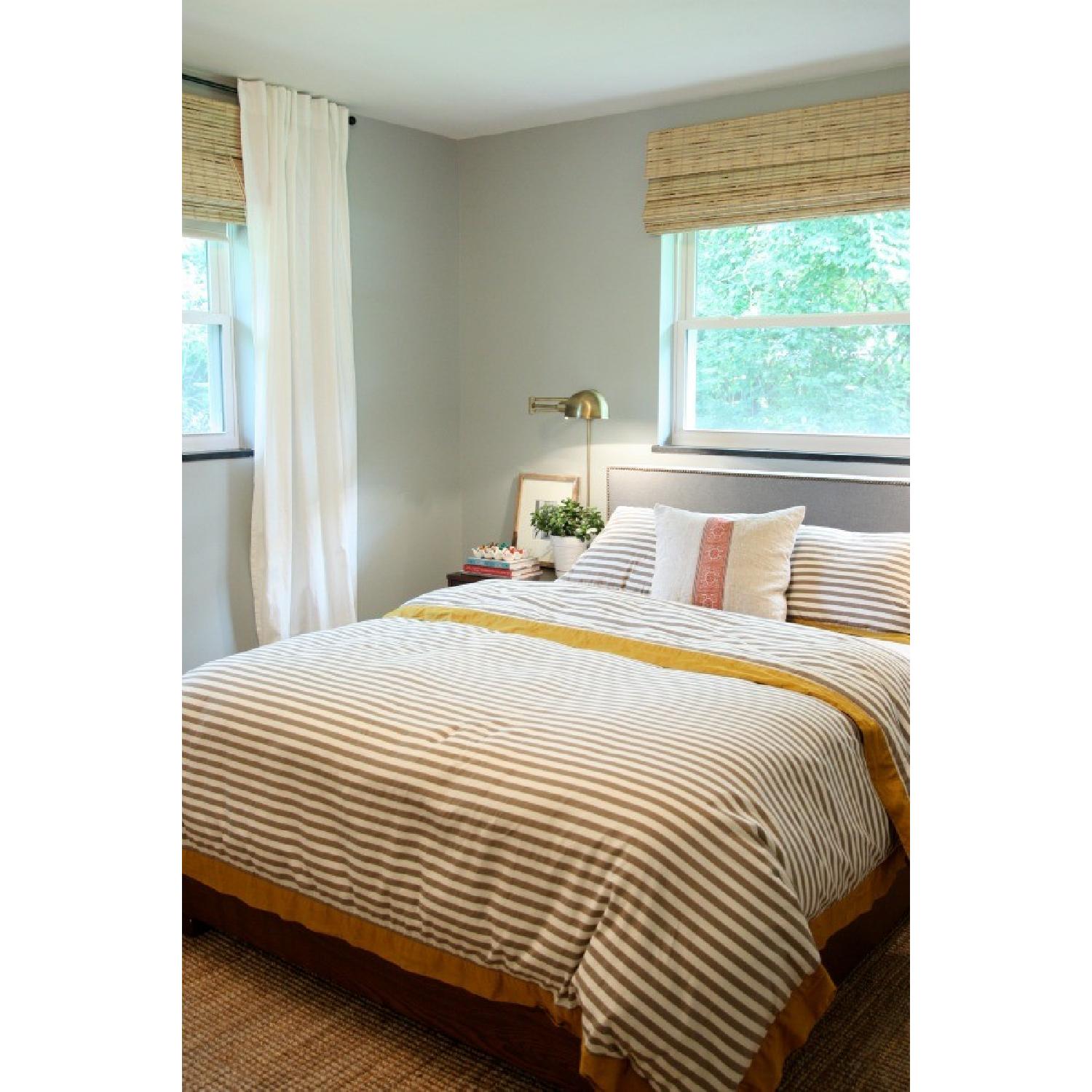 West Elm Full Size Chunky Wood Bed Frame - image-2