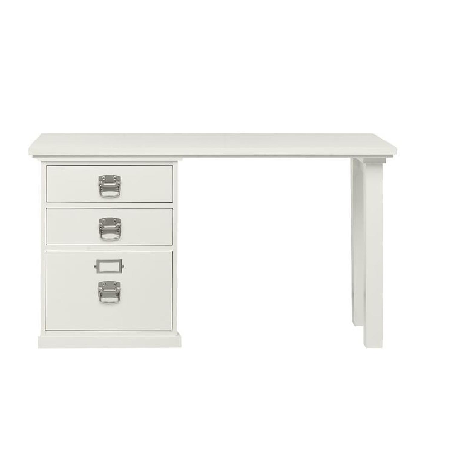 Pottery Barn Bedford Three Drawer Desk in Espresso - image-5