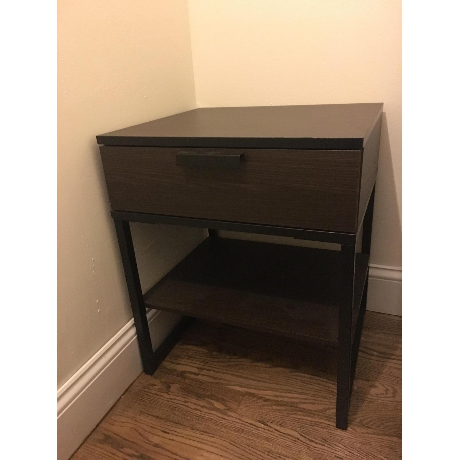 Ikea Trysil Brown/Black Nightstand AptDeco