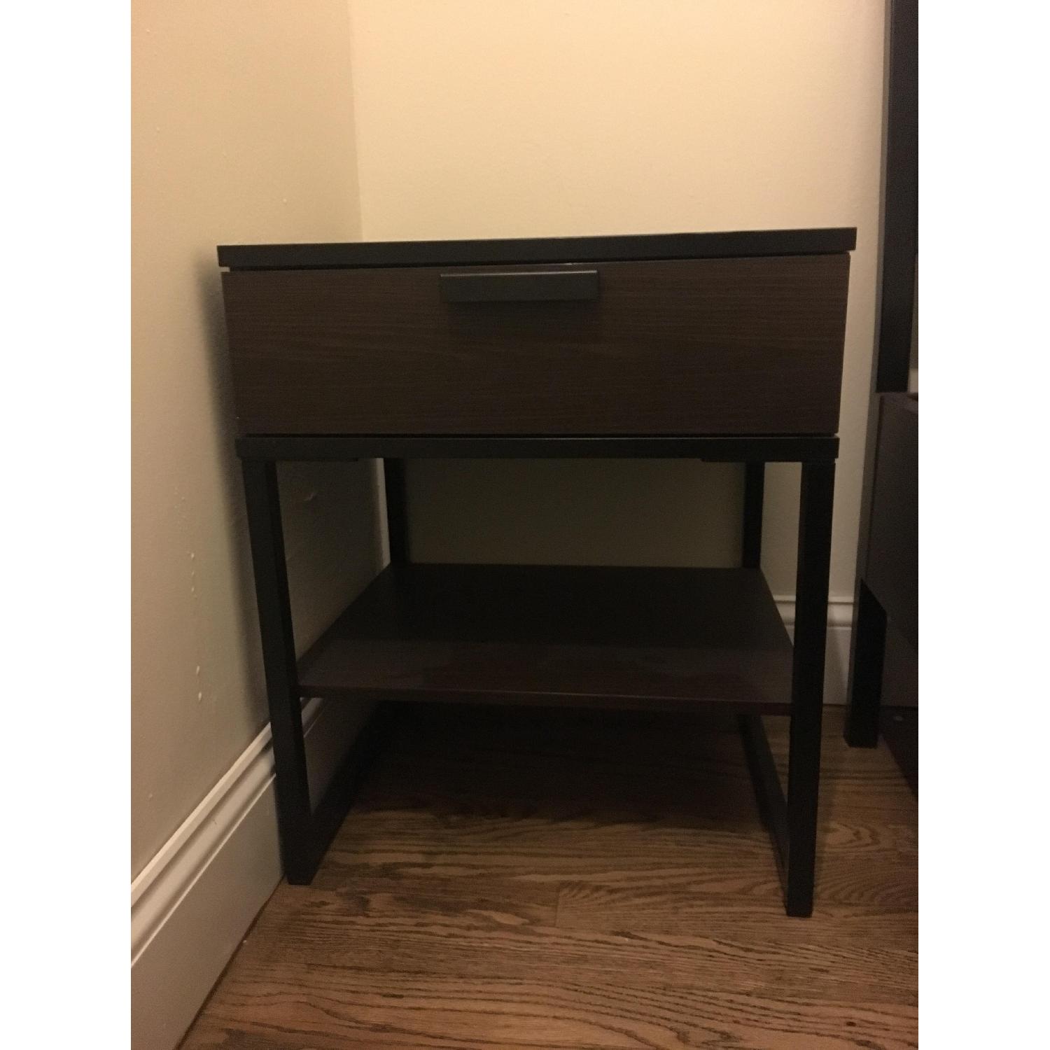 Ikea Trysil Brown/Black Nightstand AptDeco